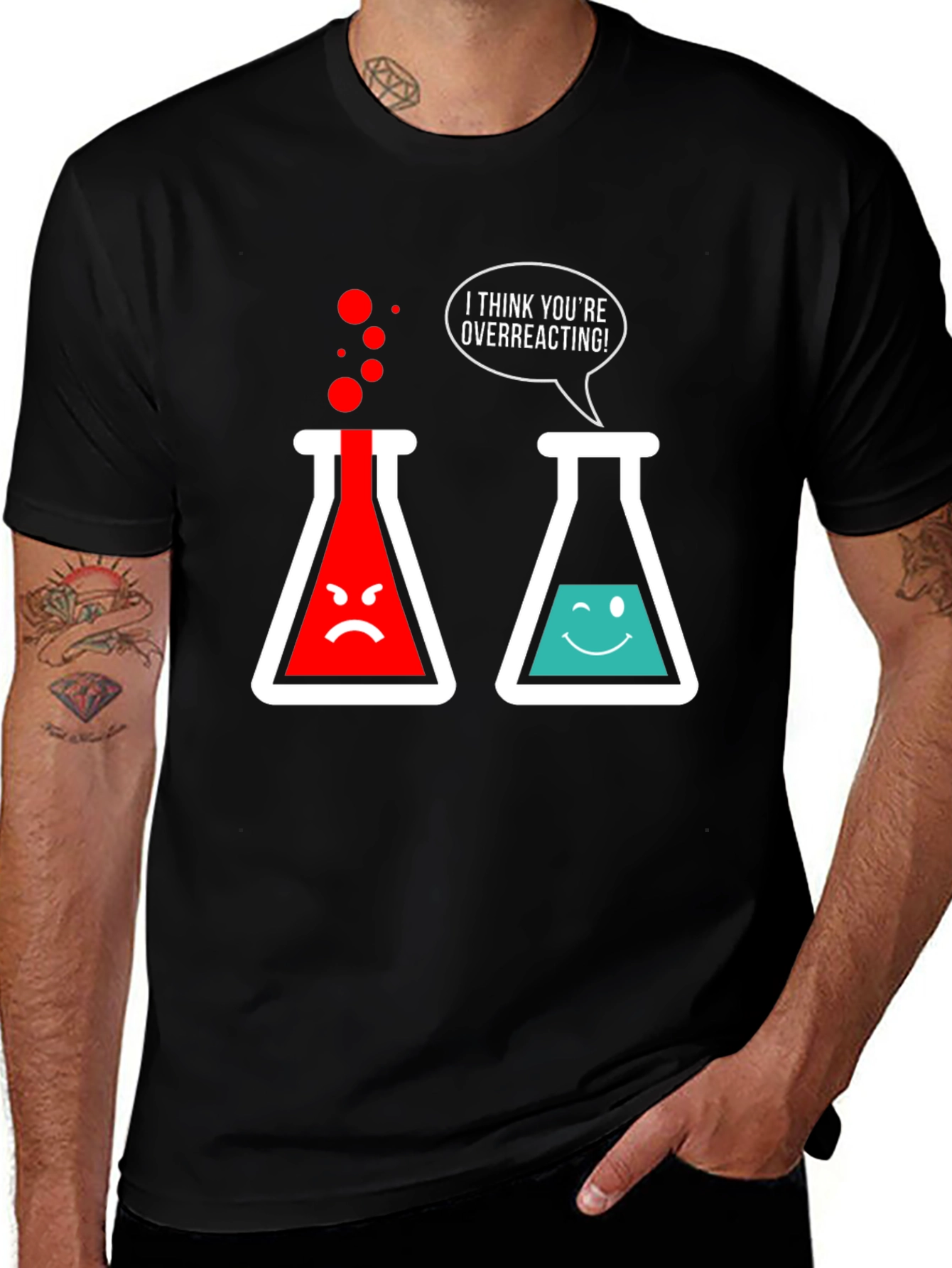 Variant 23 of Overreacting Chemistry T-Shirt - Funny Science Tee