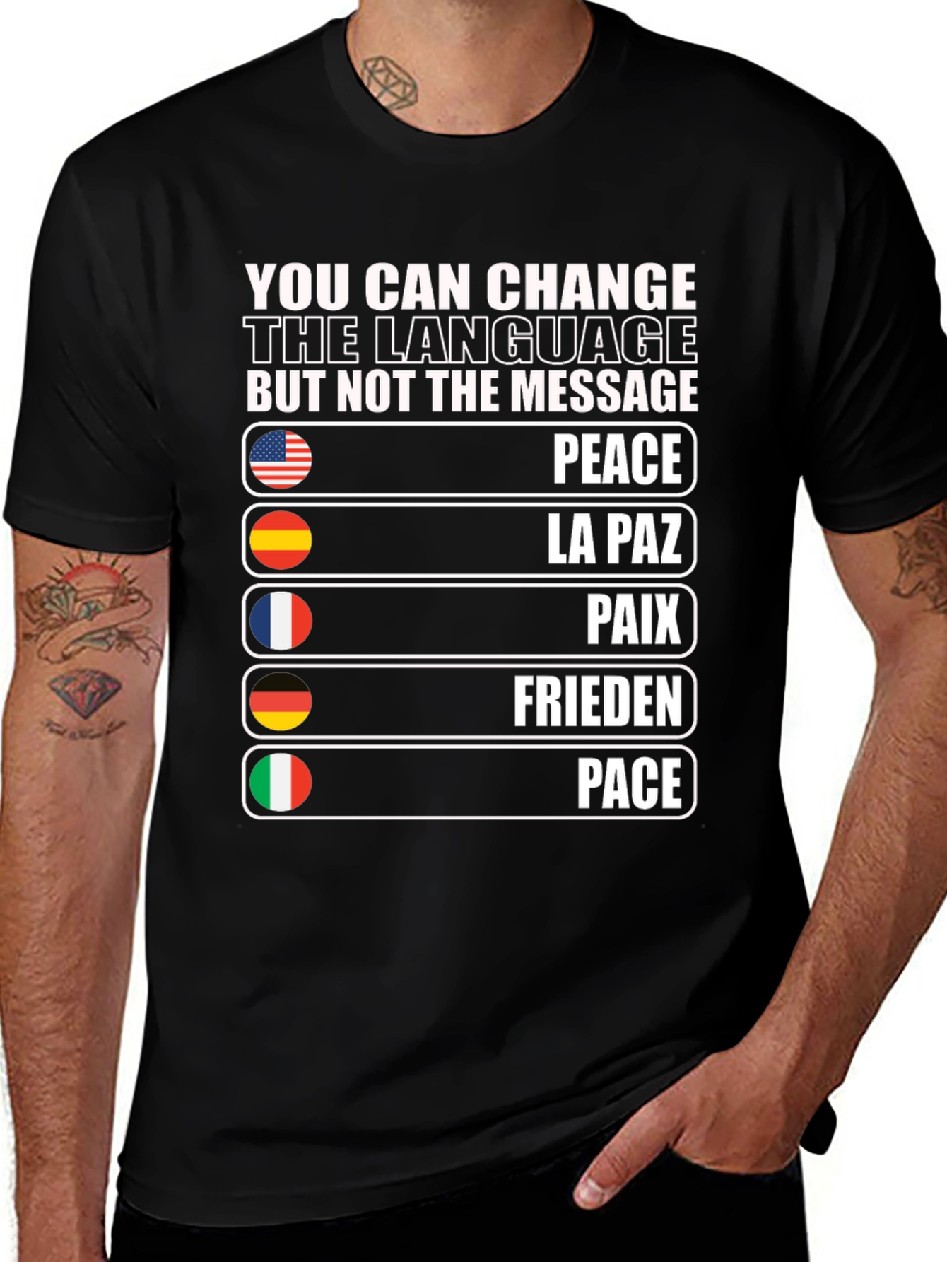 Peace Around the World Graphic T-Shirt