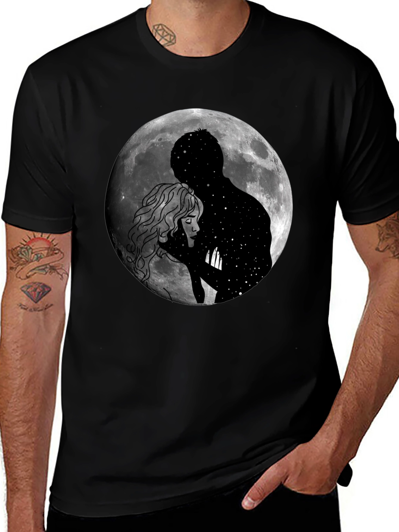 Variant 10 of Moonlit Embrace Graphic T-Shirt