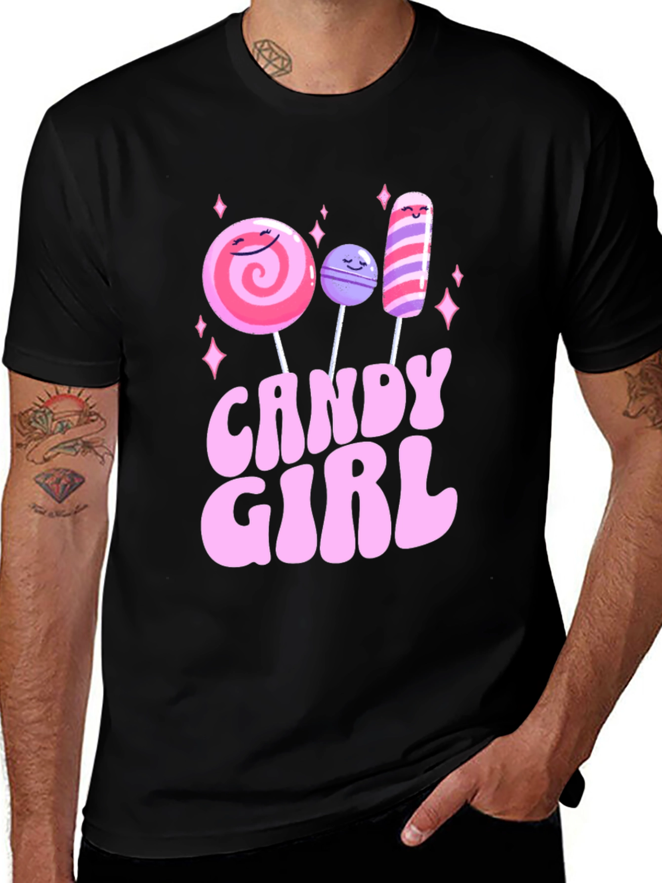 Variant 17 of Candy Girl Graphic T-Shirt - Fun, Sweet Design