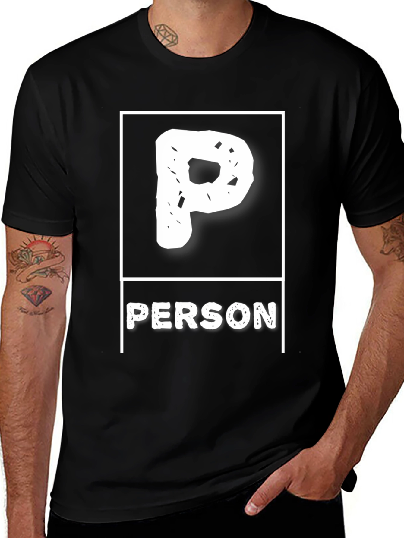 Variant 29 of Funny P Person Graphic T-Shirt