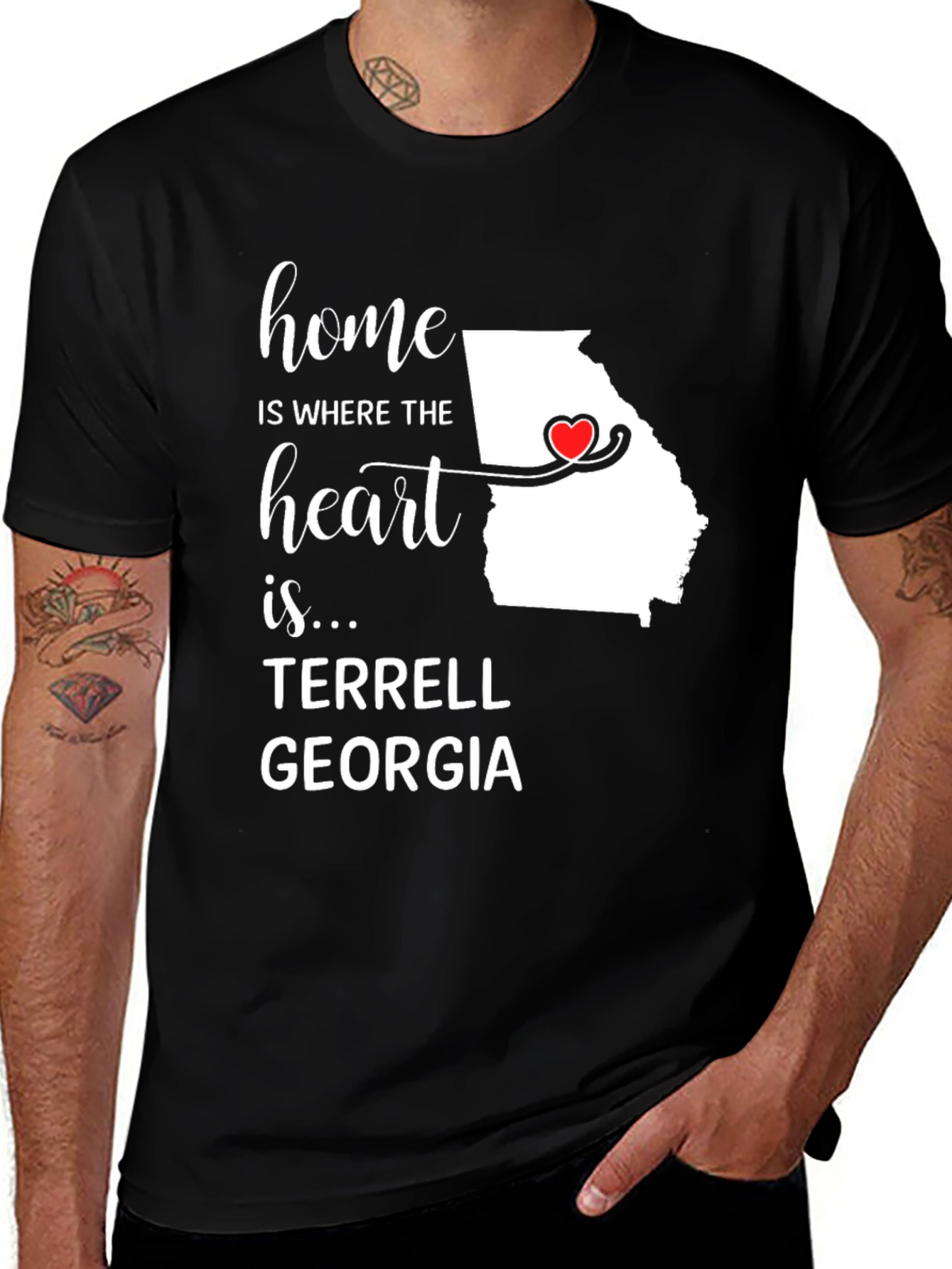 Home Is Where the Heart Is Georgia T-Shirt