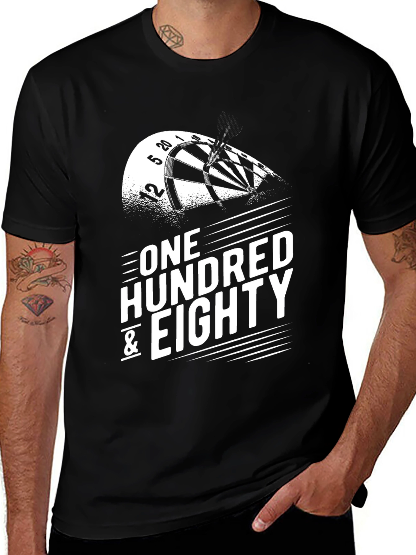 Black One Hundred & Eighty Dart T-Shirt main image