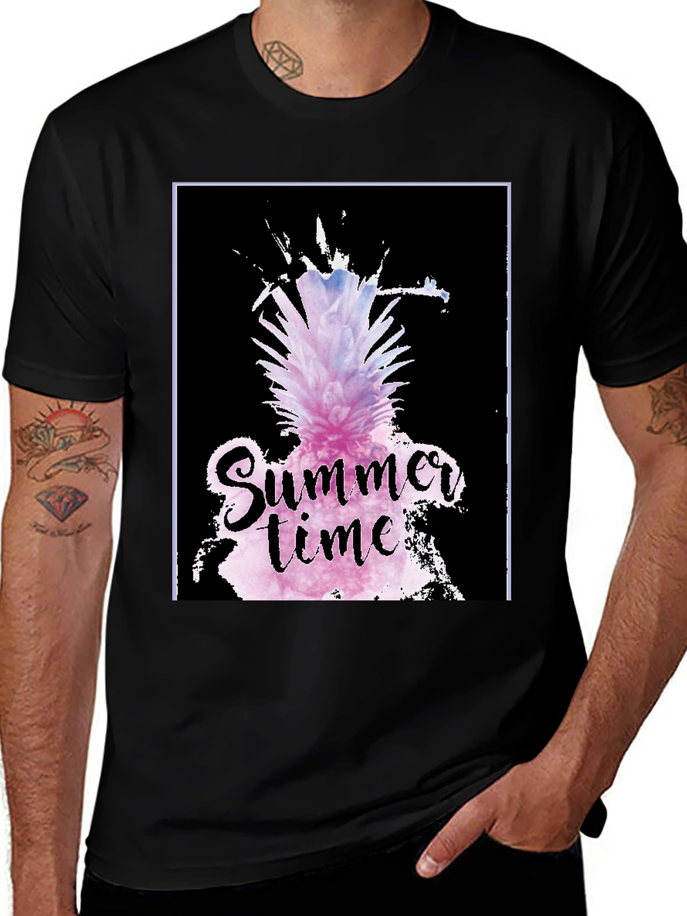 Variant 10 of Summer Time Pineapple Graphic Tee