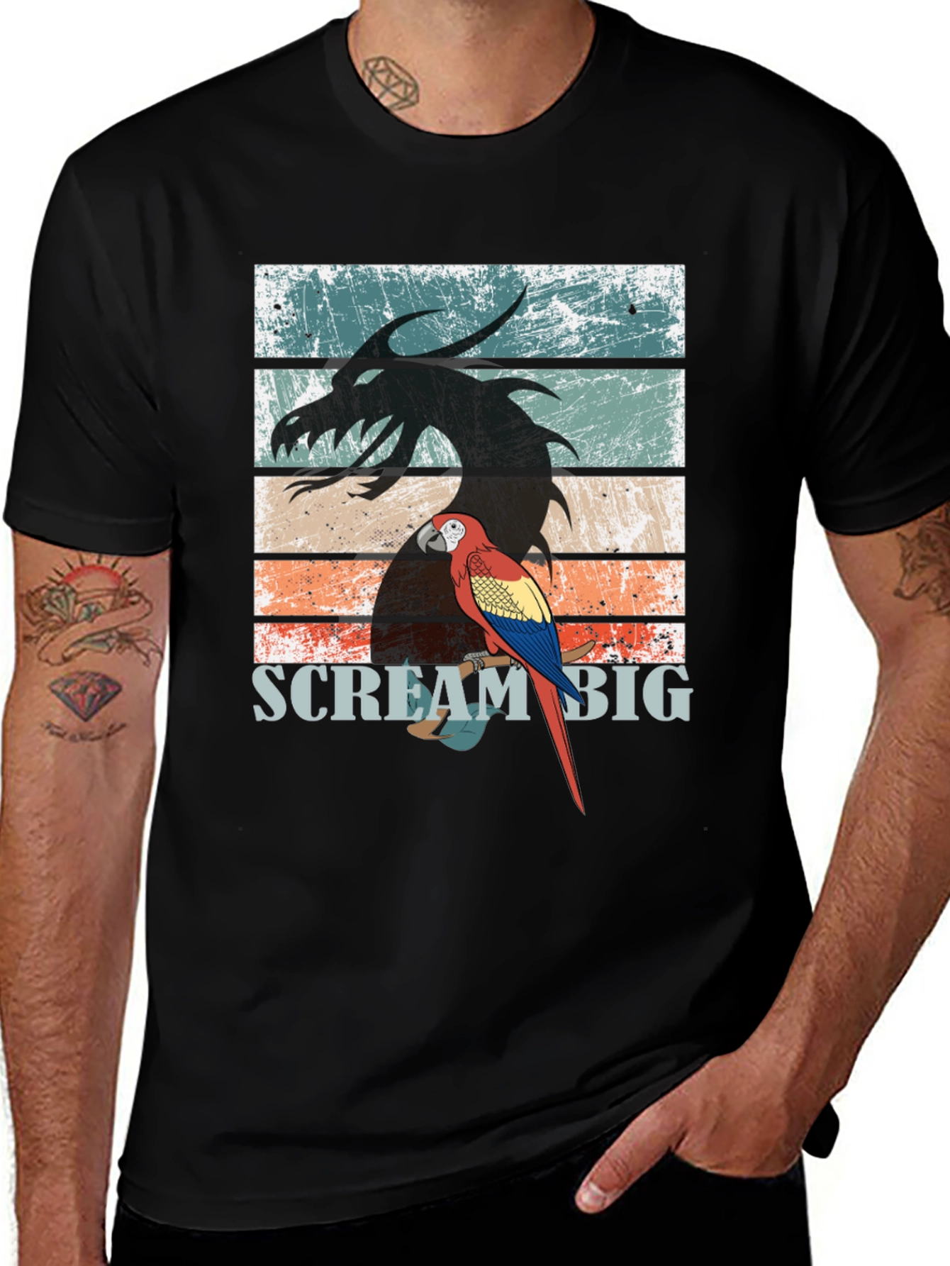 Variant 10 of Dragon Parrot Scream Big T-Shirt