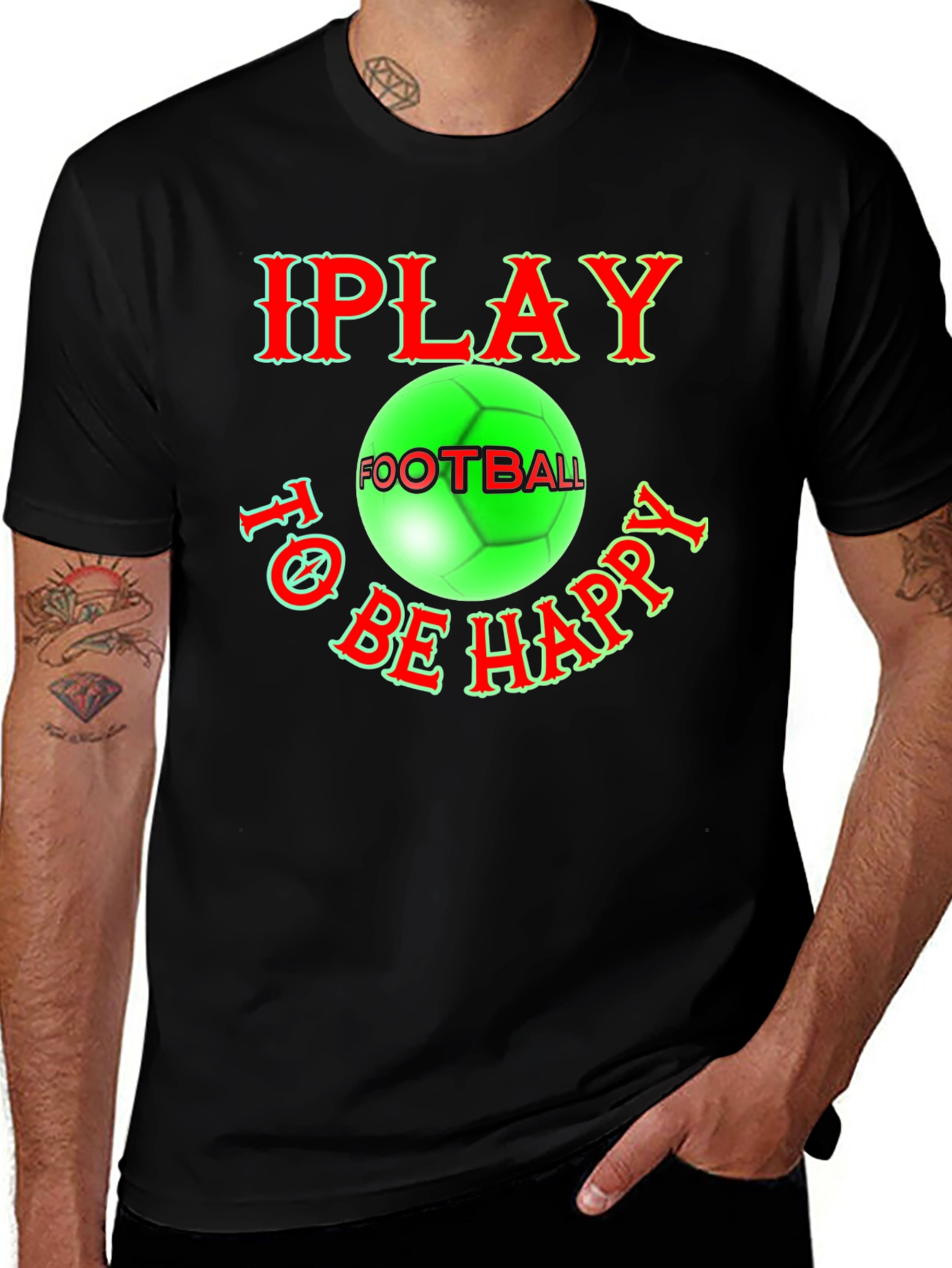 Variant 25 of I Play Football To Be Happy T-Shirt