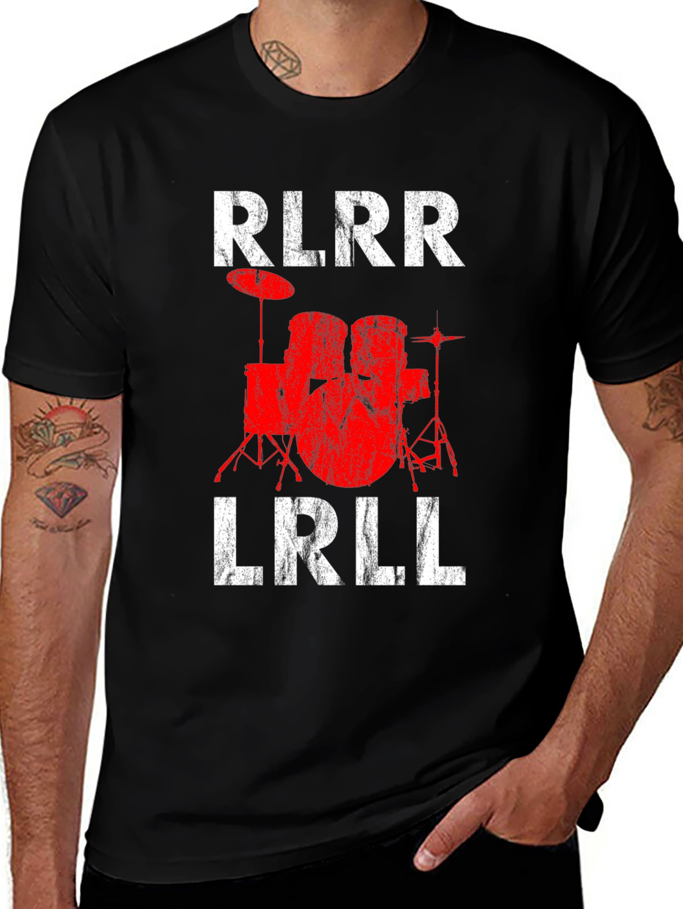 Variant 30 of Drummer Rhythm T-Shirt - RLRR LRLL