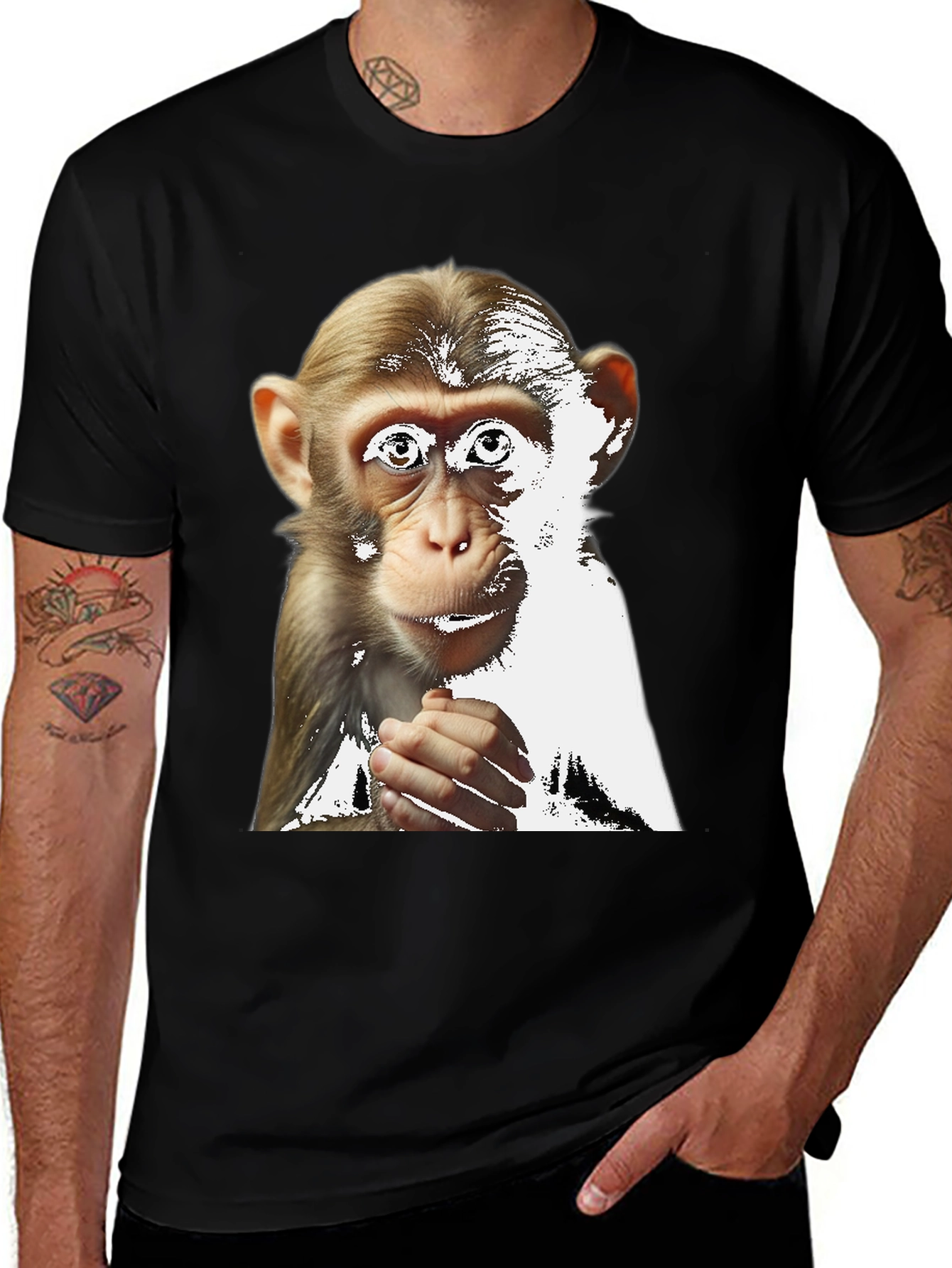 Variant 25 of Monkey Graphic T-Shirt - Unique Animal Print
