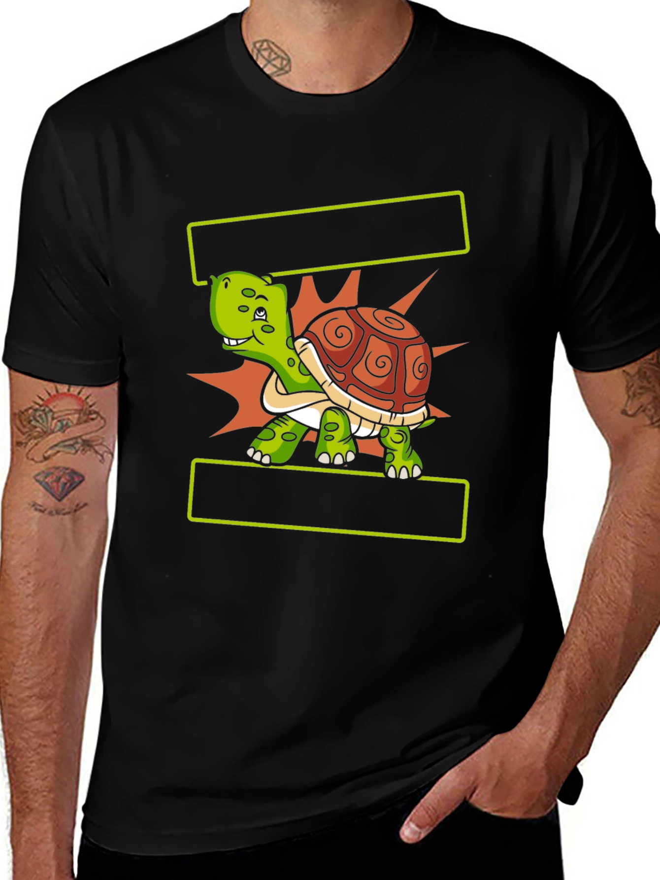 Variant 27 of Turtle Cartoon Graphic Print T-Shirt