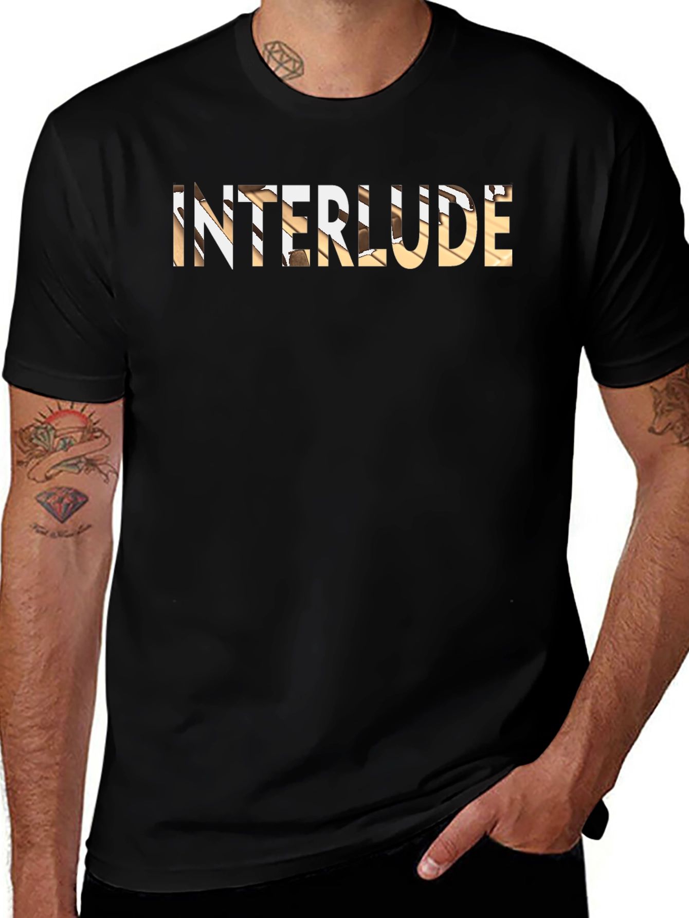 Variant 13 of Interlude Graphic Print Black T-Shirt