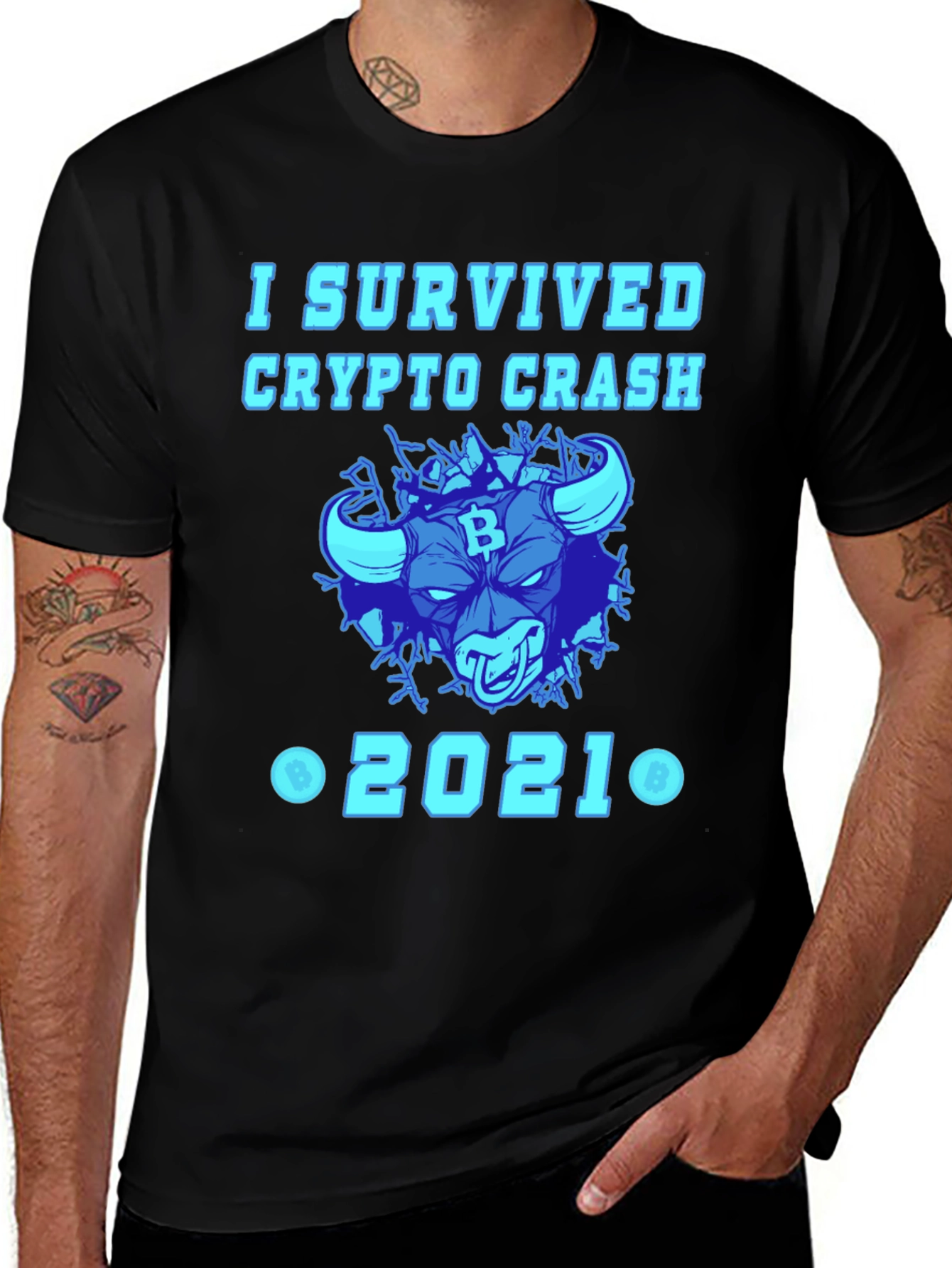 Variant 5 of Crypto Crash 2021 Survivor T-Shirt