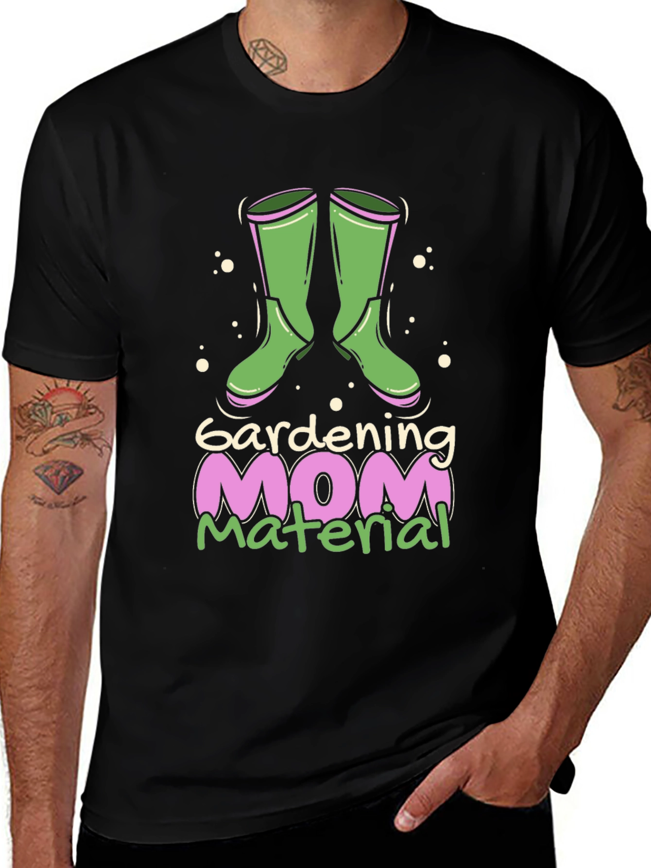 Variant 29 of Gardening Mom Material Graphic Tee