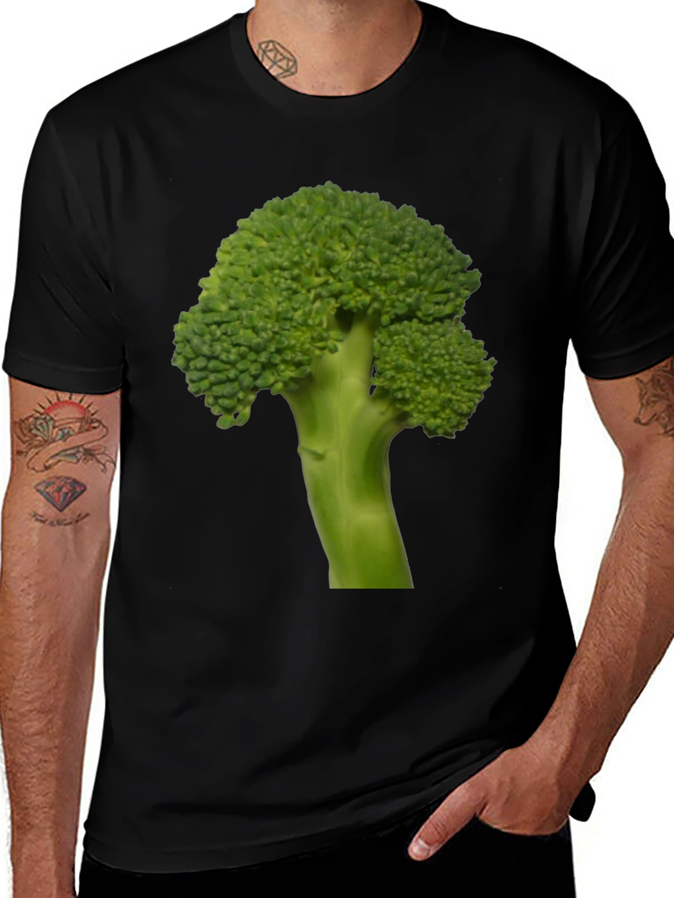 Variant 4 of Broccoli Graphic T-Shirt - Healthy Eating Tee