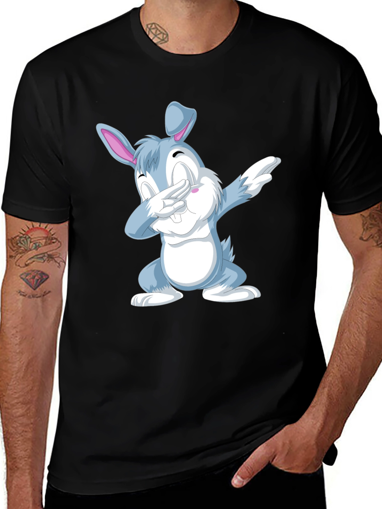 Variant 3 of Dabbing Rabbit Graphic T-Shirt