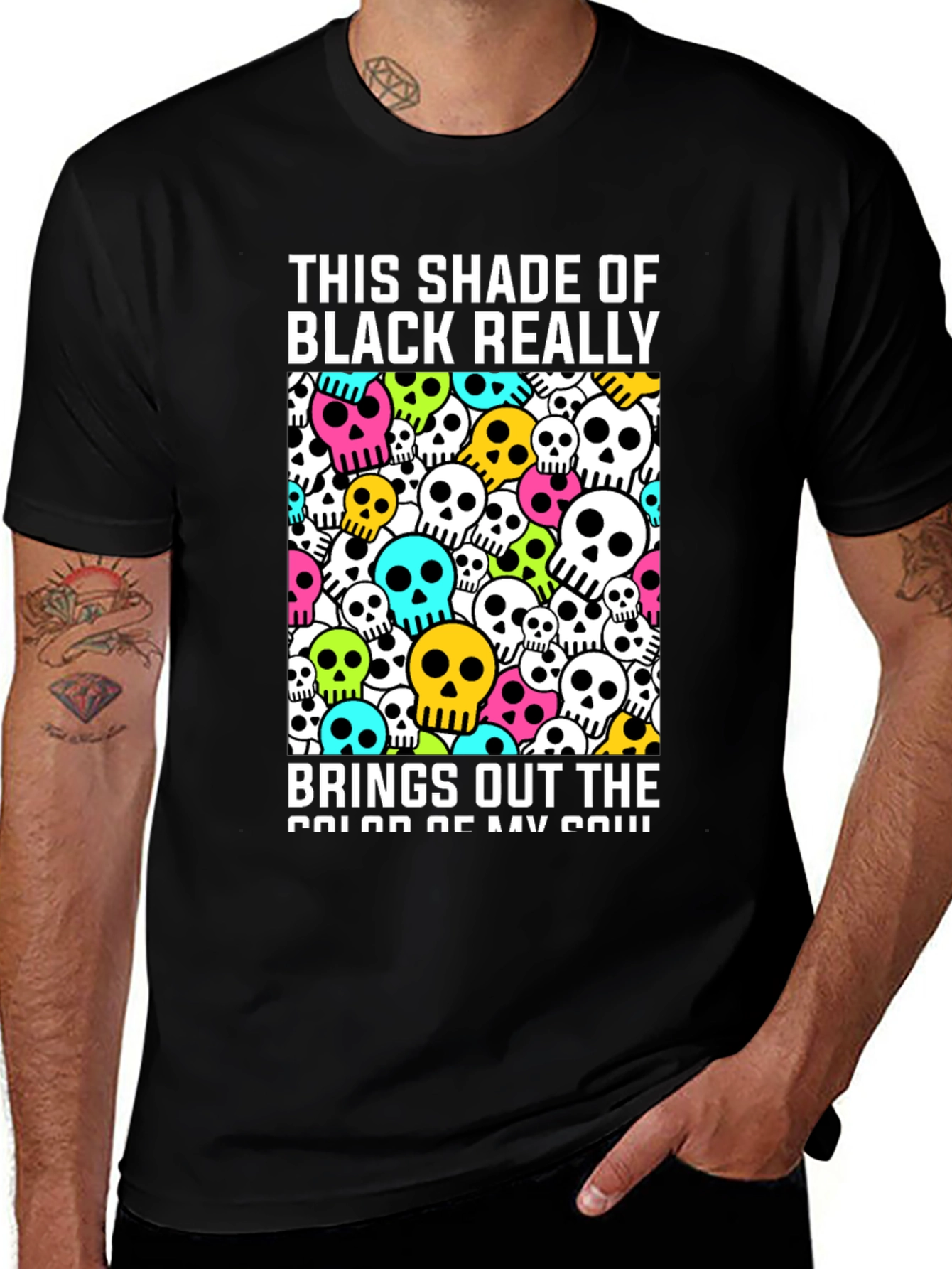 Variant 7 of Skull Graphic T-Shirt - This Shade of Black