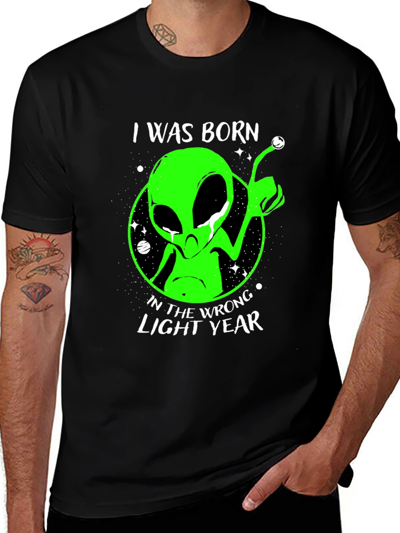 Variant 25 of Alien Wrong Light Year Black T-Shirt