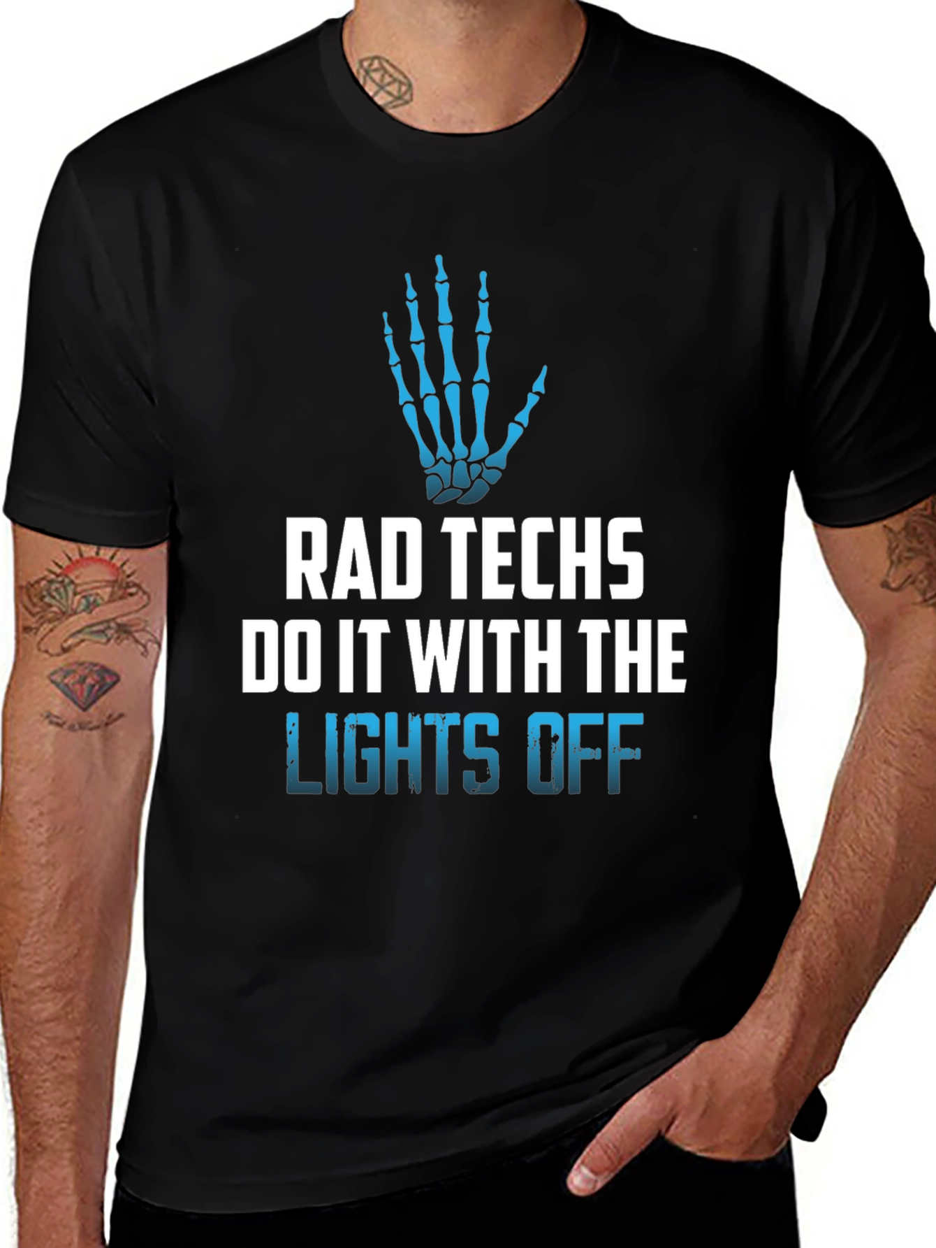 Rad Techs Shirt - X-Ray Hand Design