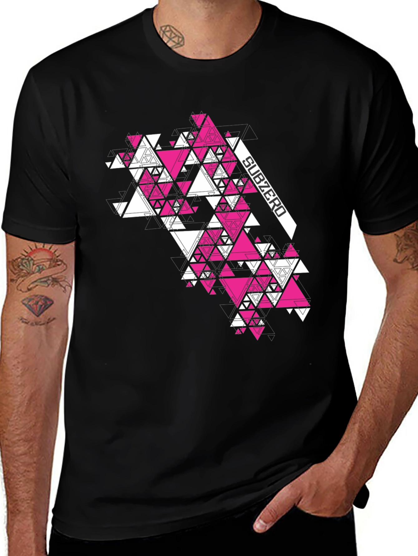 Subzero Graphic Triangle T-Shirt - Black