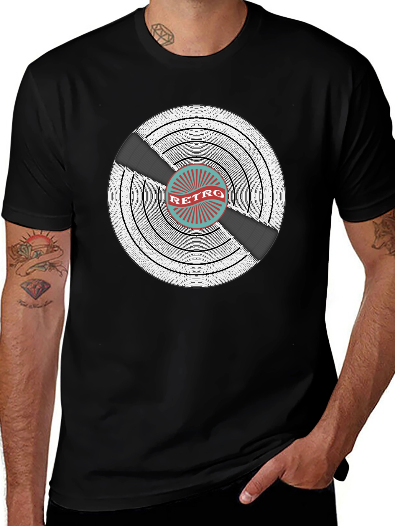 Variant 7 of Retro Record Graphic T-Shirt