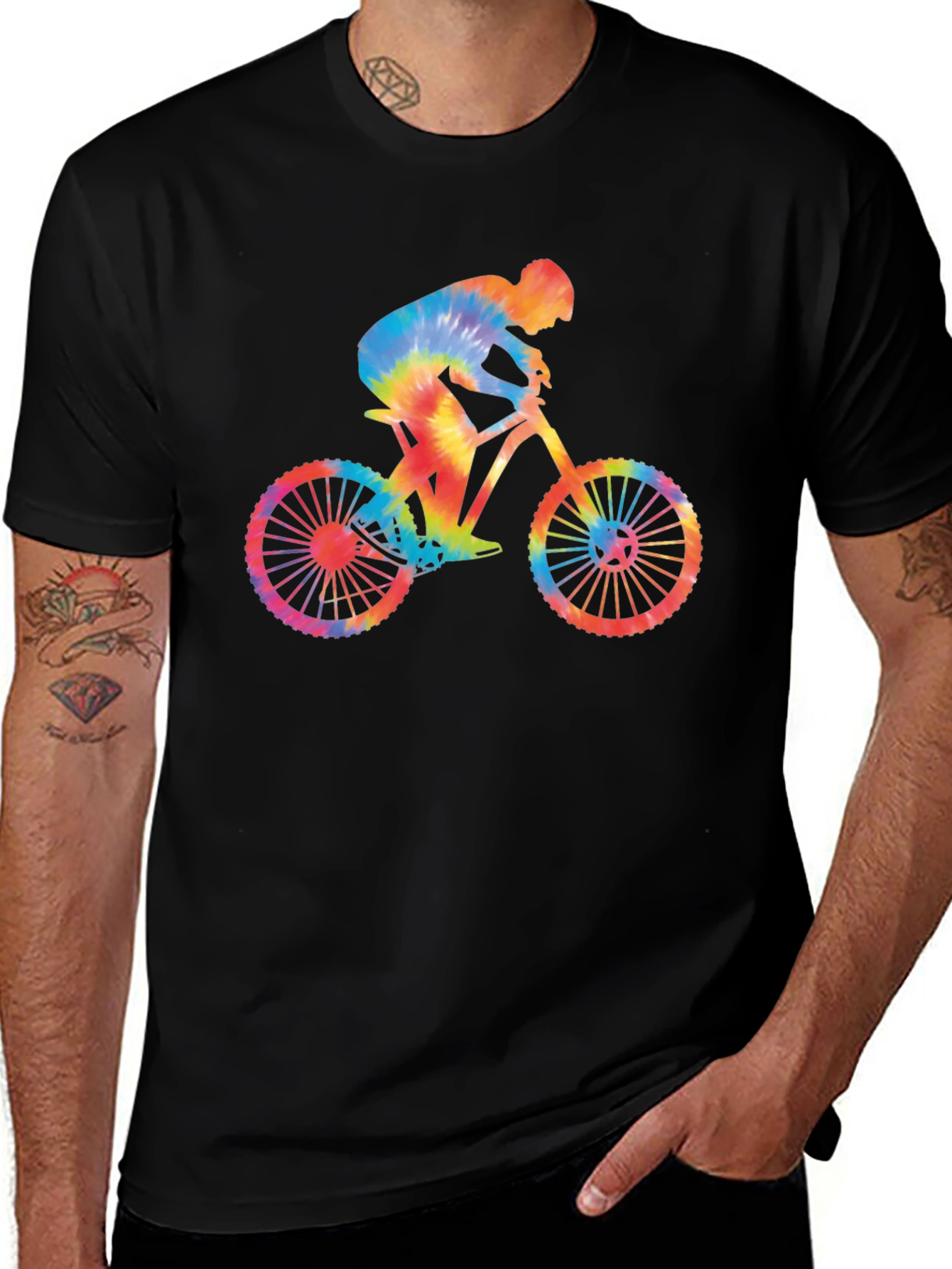 Variant 19 of Tie Dye Biker Graphic Tee