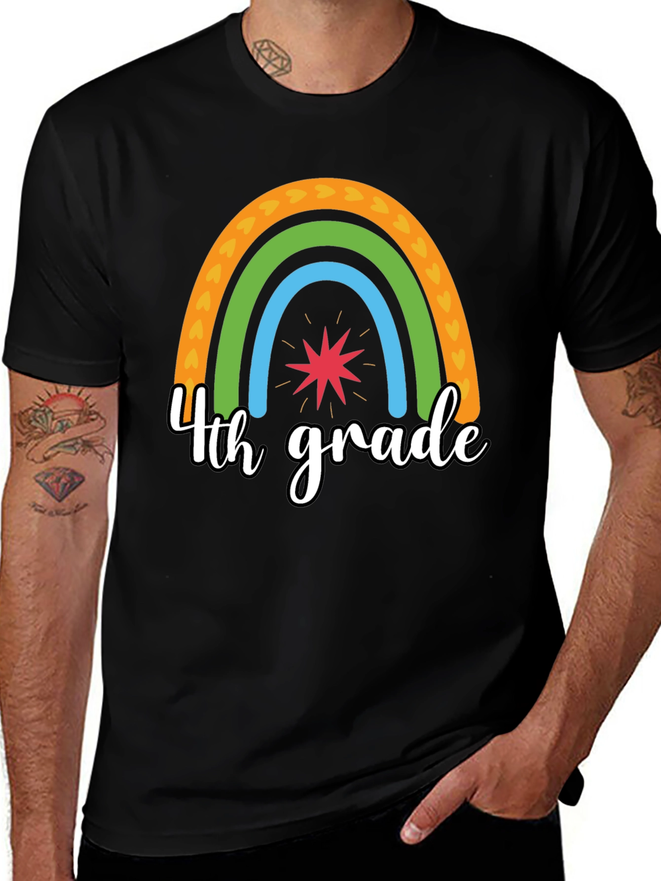 4th Grade Rainbow T-Shirt - Back to School!