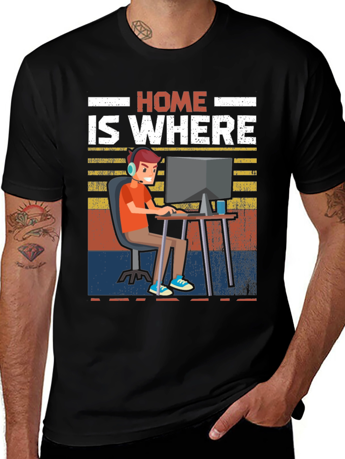 Variant 24 of Home Is Where I Game T-Shirt