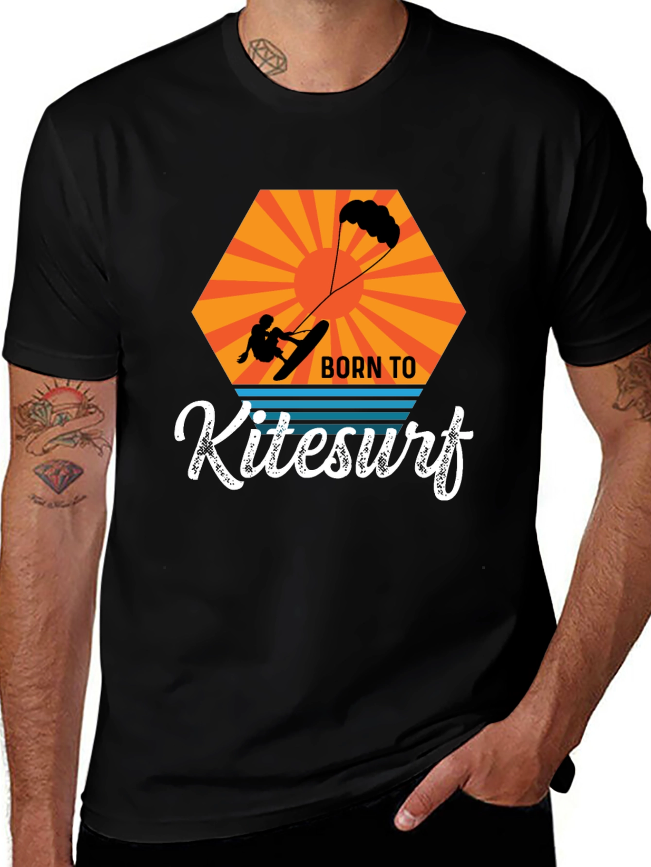 Variant 9 of Born to Kitesurf Graphic T-Shirt
