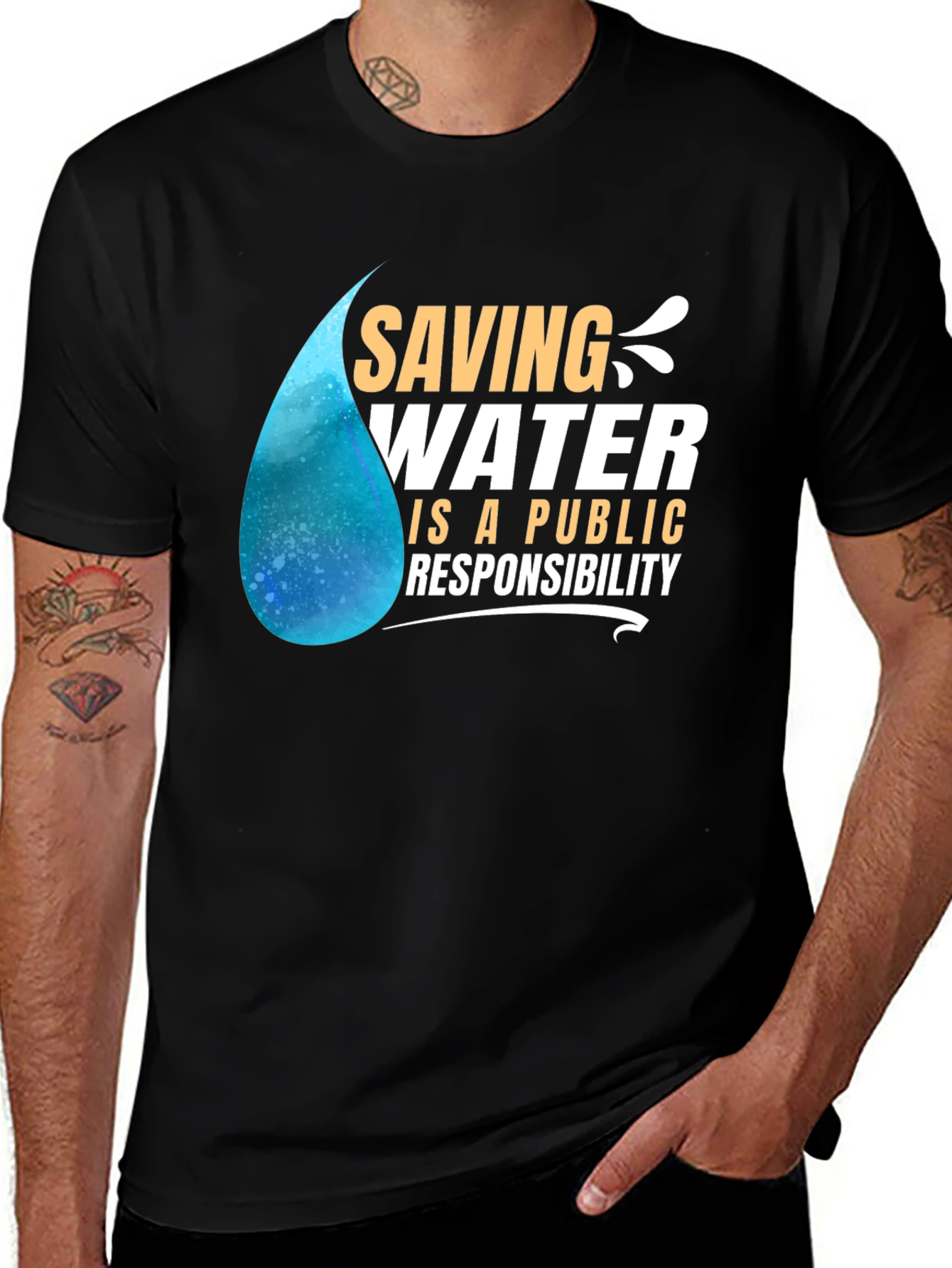Save Water Graphic T-Shirt - Public Responsibility