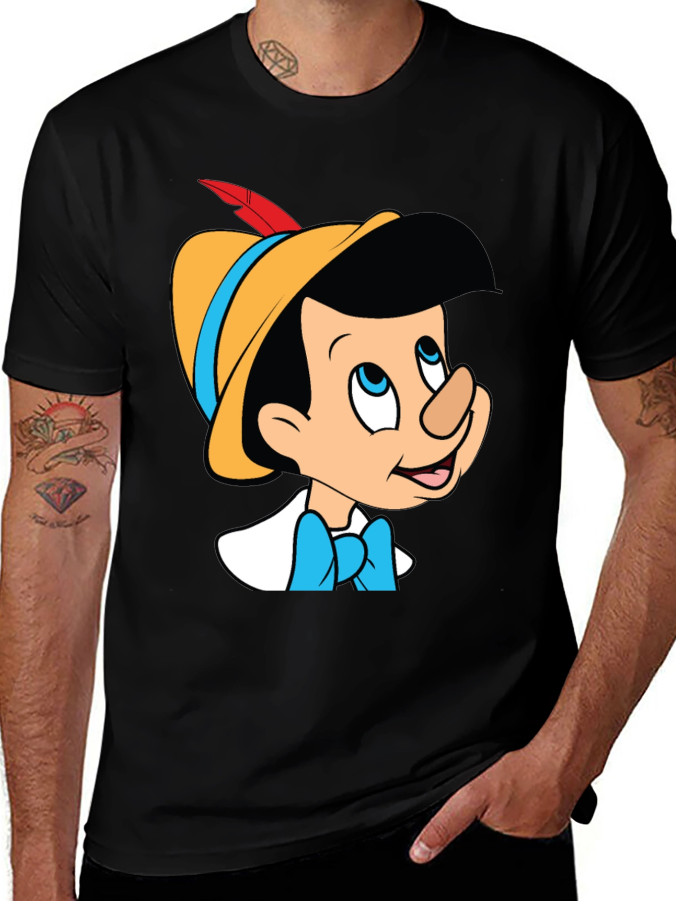 Pinocchio Graphic Tee - Classic Cartoon Style