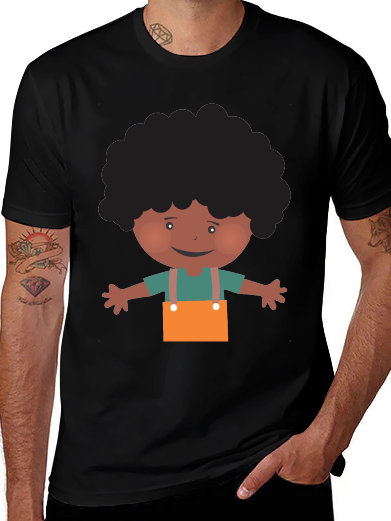 Variant 12 of Cartoon Afro Boy T-Shirt