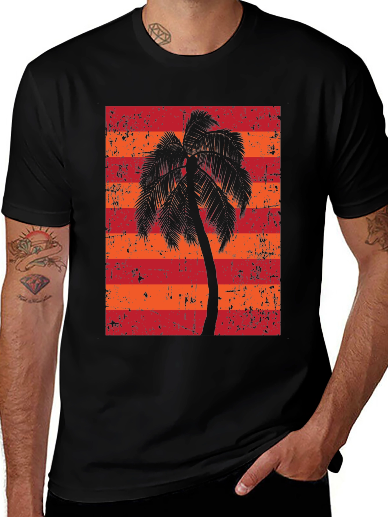 Variant 21 of Retro Palm Tree Graphic Tee