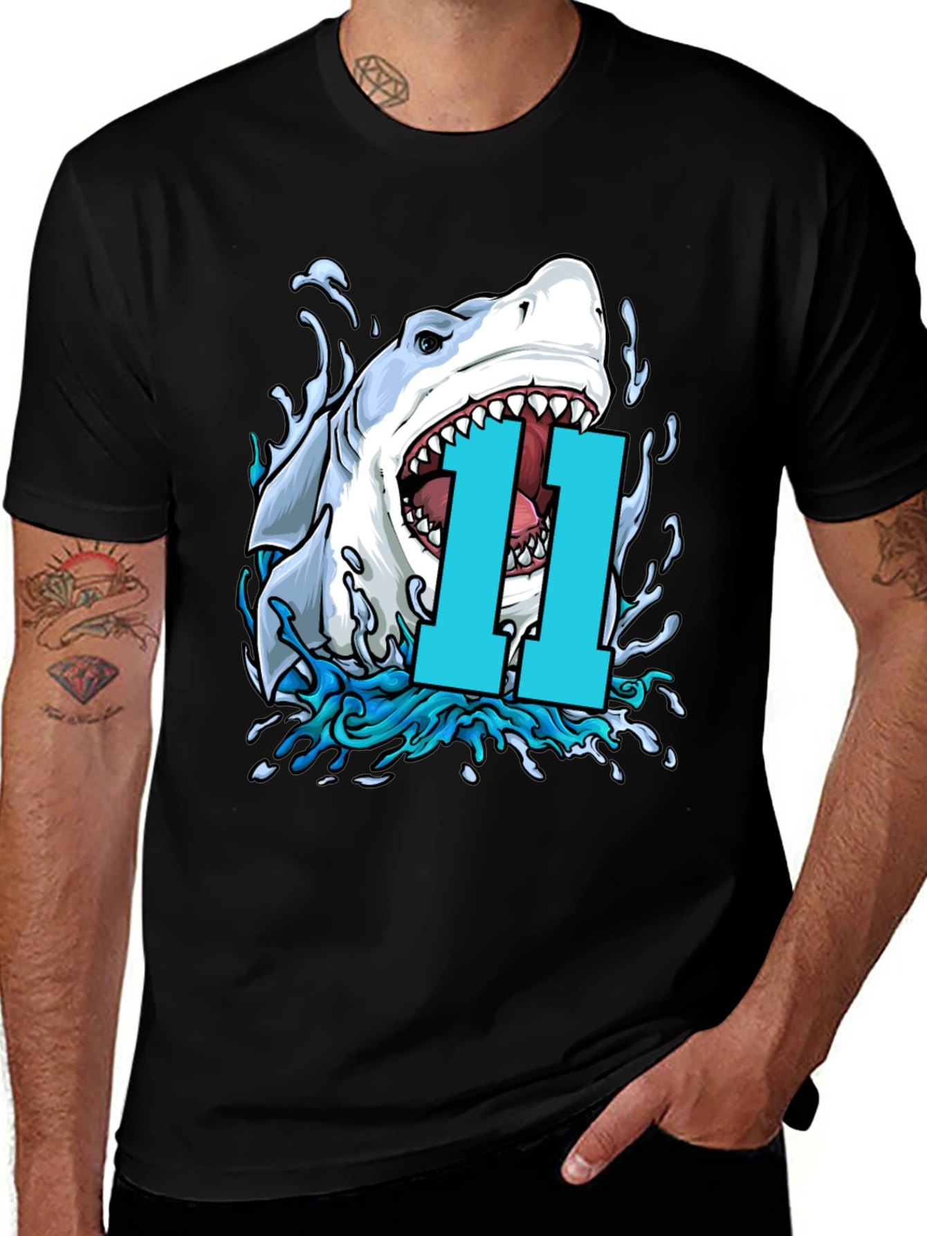 Variant 6 of Shark 11 Birthday T-Shirt