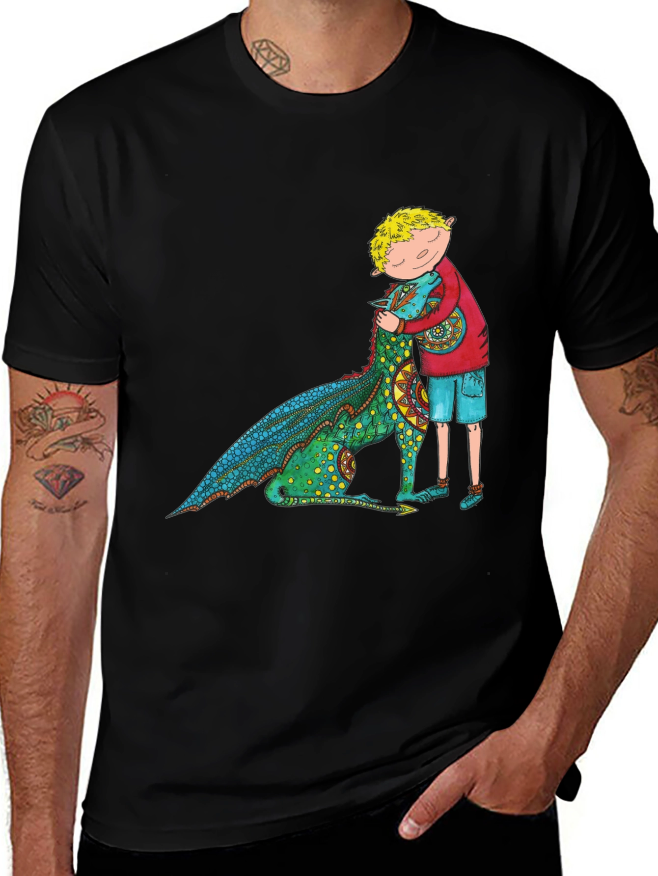 Variant 23 of Boy and Dragon Graphic T-Shirt