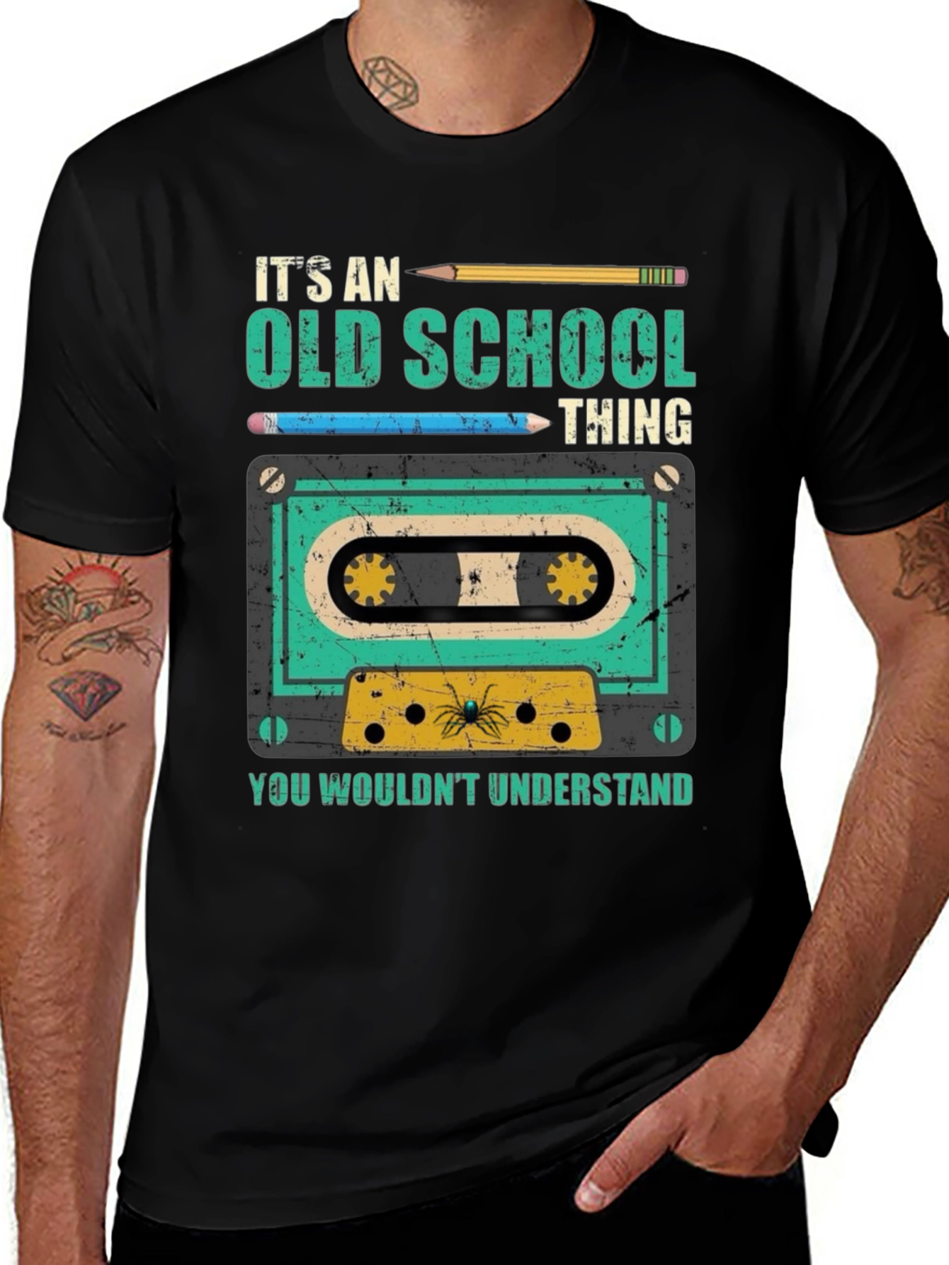 Variant 10 of Retro Old School Cassette Tape T-Shirt