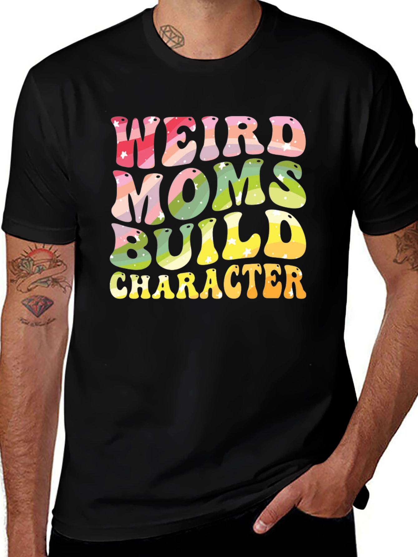Variant 19 of Weird Moms Build Character T-Shirt