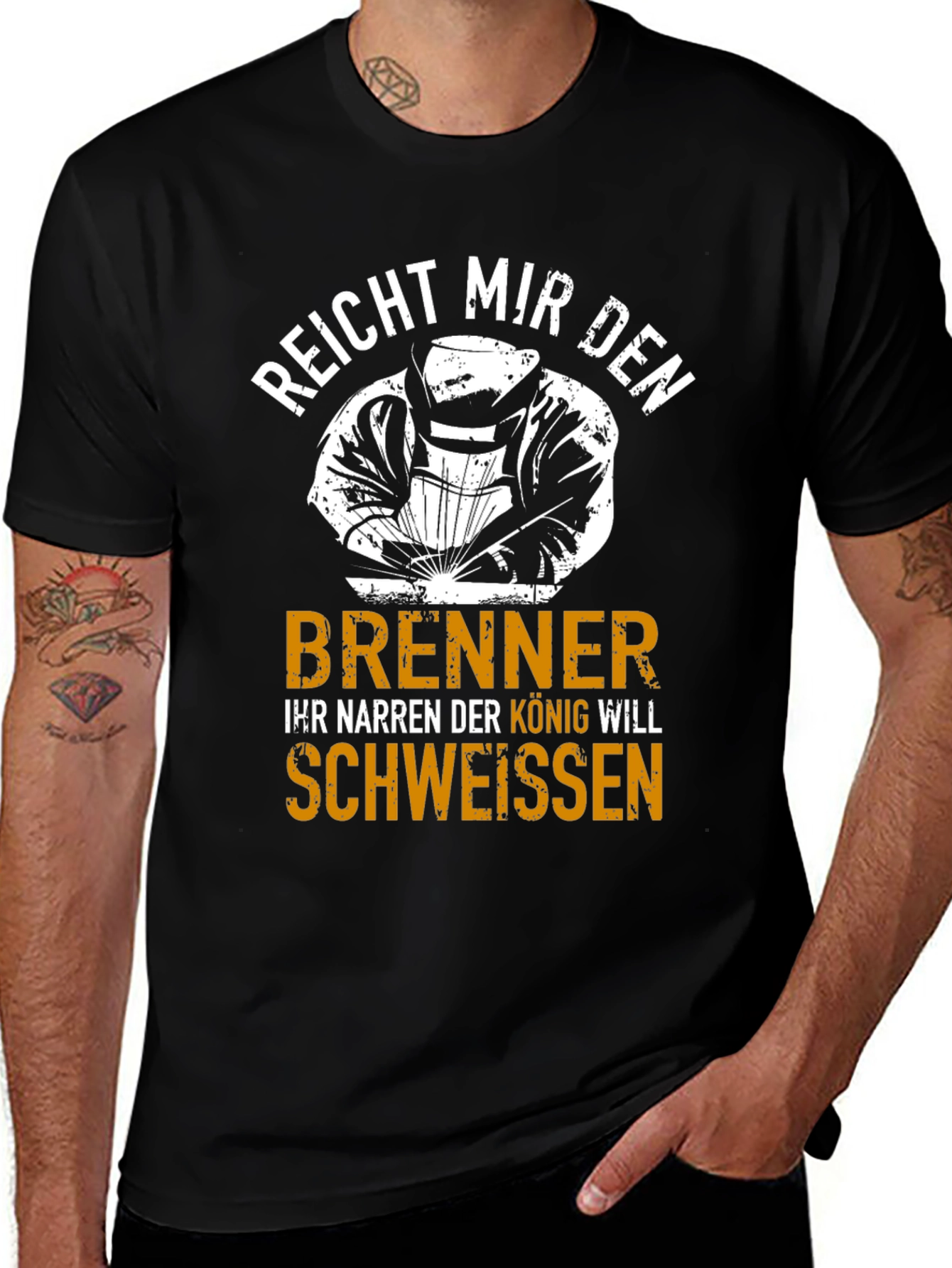 Variant 27 of Welder King T-Shirt - Funny German Welding Tee
