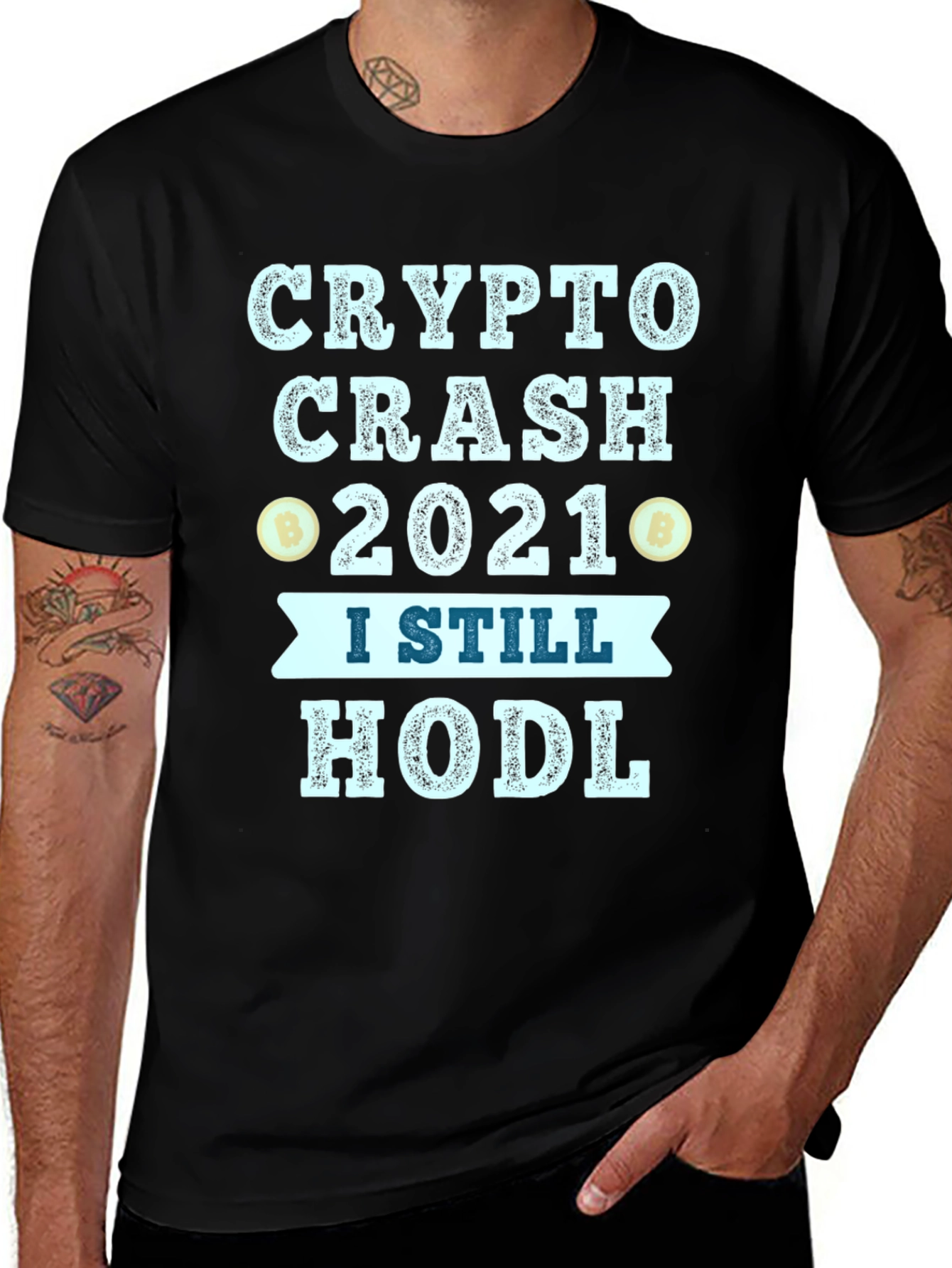Variant 18 of Crypto Crash 2021 HODL T-Shirt