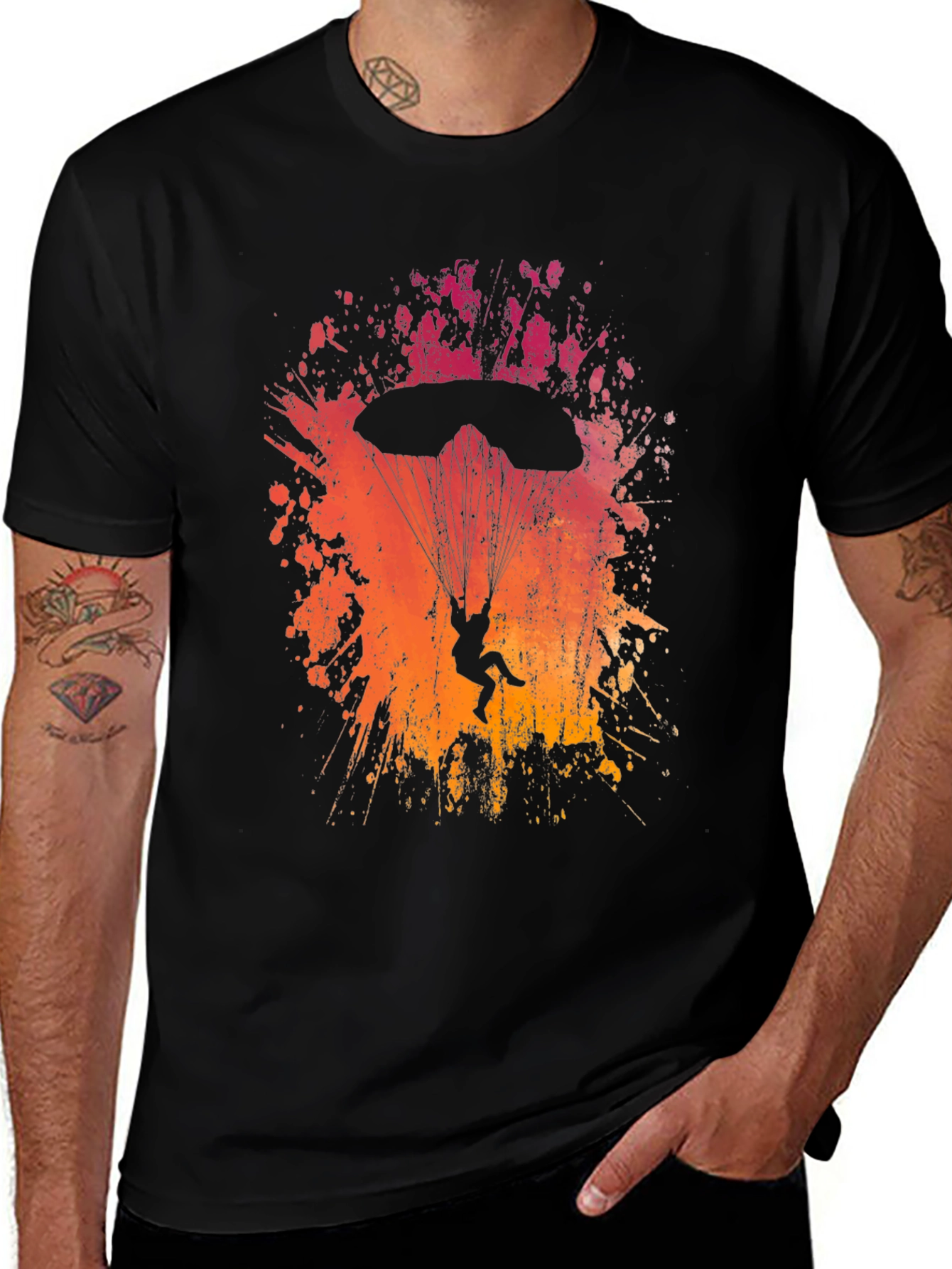 Variant 13 of Paragliding Silhouette Graphic Tee