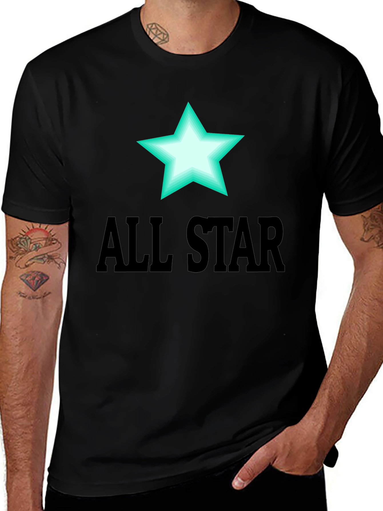 Variant 11 of All Star Graphic Tee - Men's Black T-Shirt