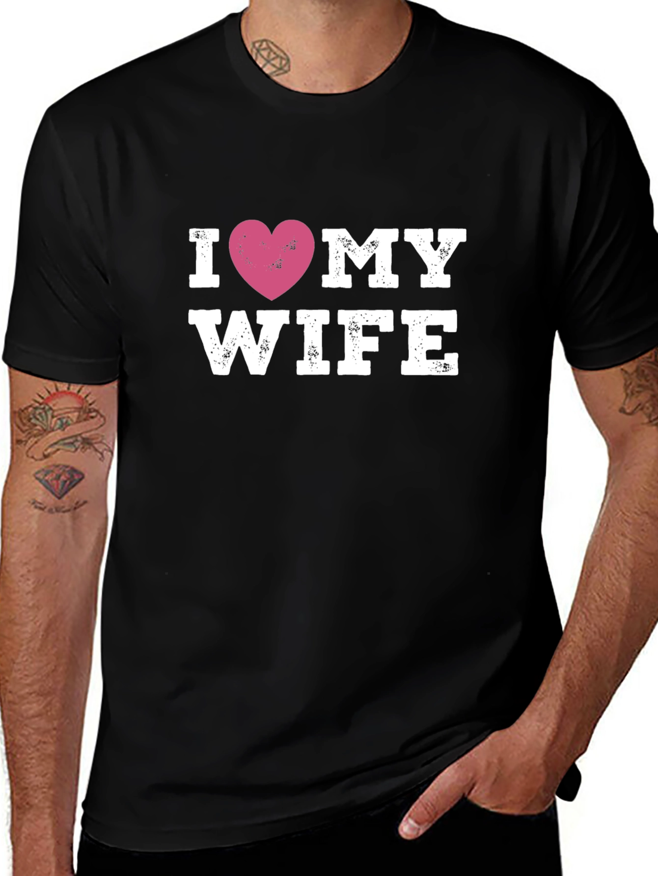 Variant 29 of I Heart My Wife Black T-Shirt - Husband Gift