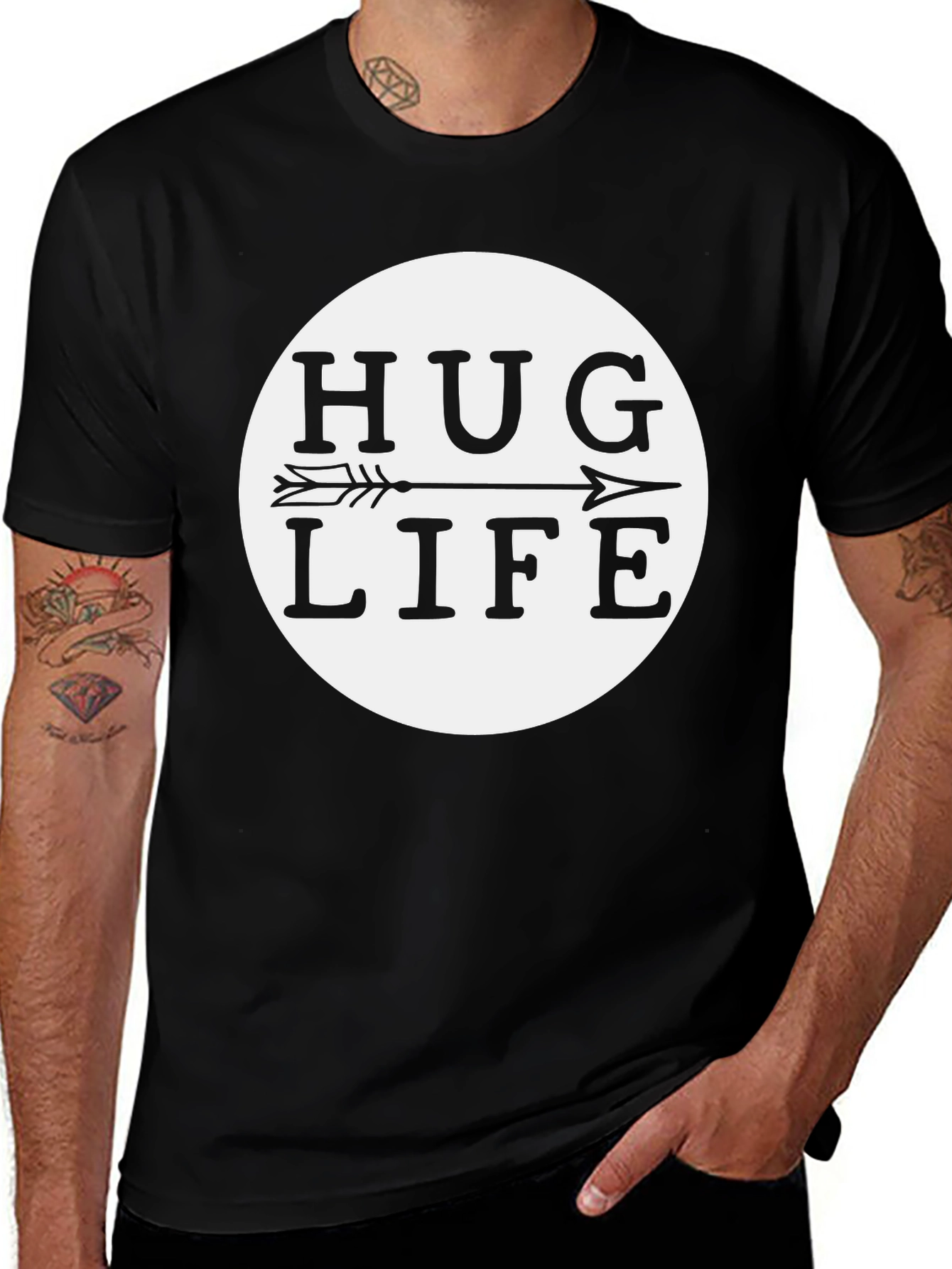 Variant 15 of Hug Life T-Shirt - Arrow Design
