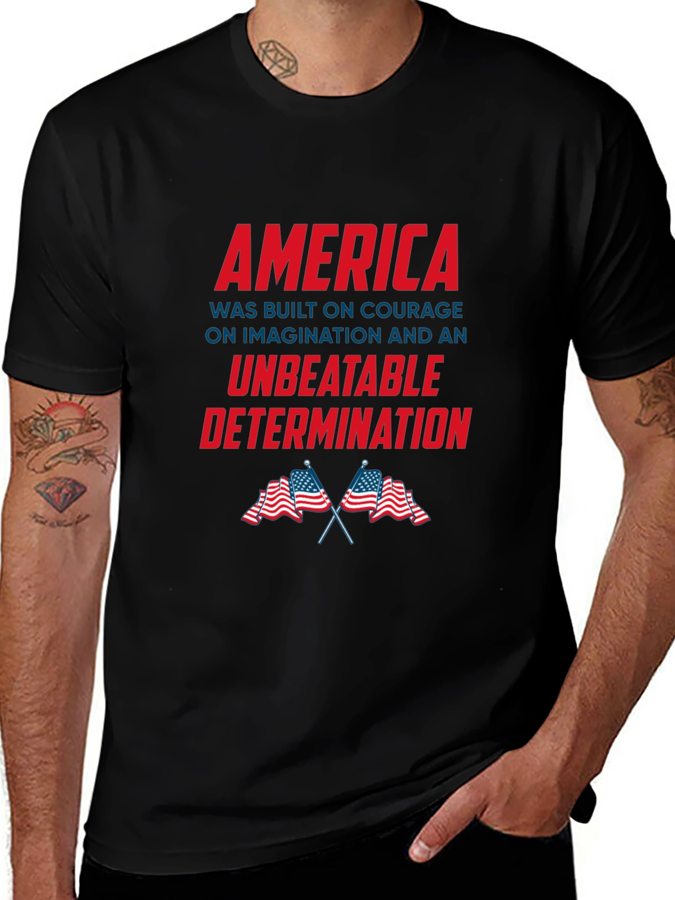 Variant 23 of America Courage and Determination Patriotic T-Shirt