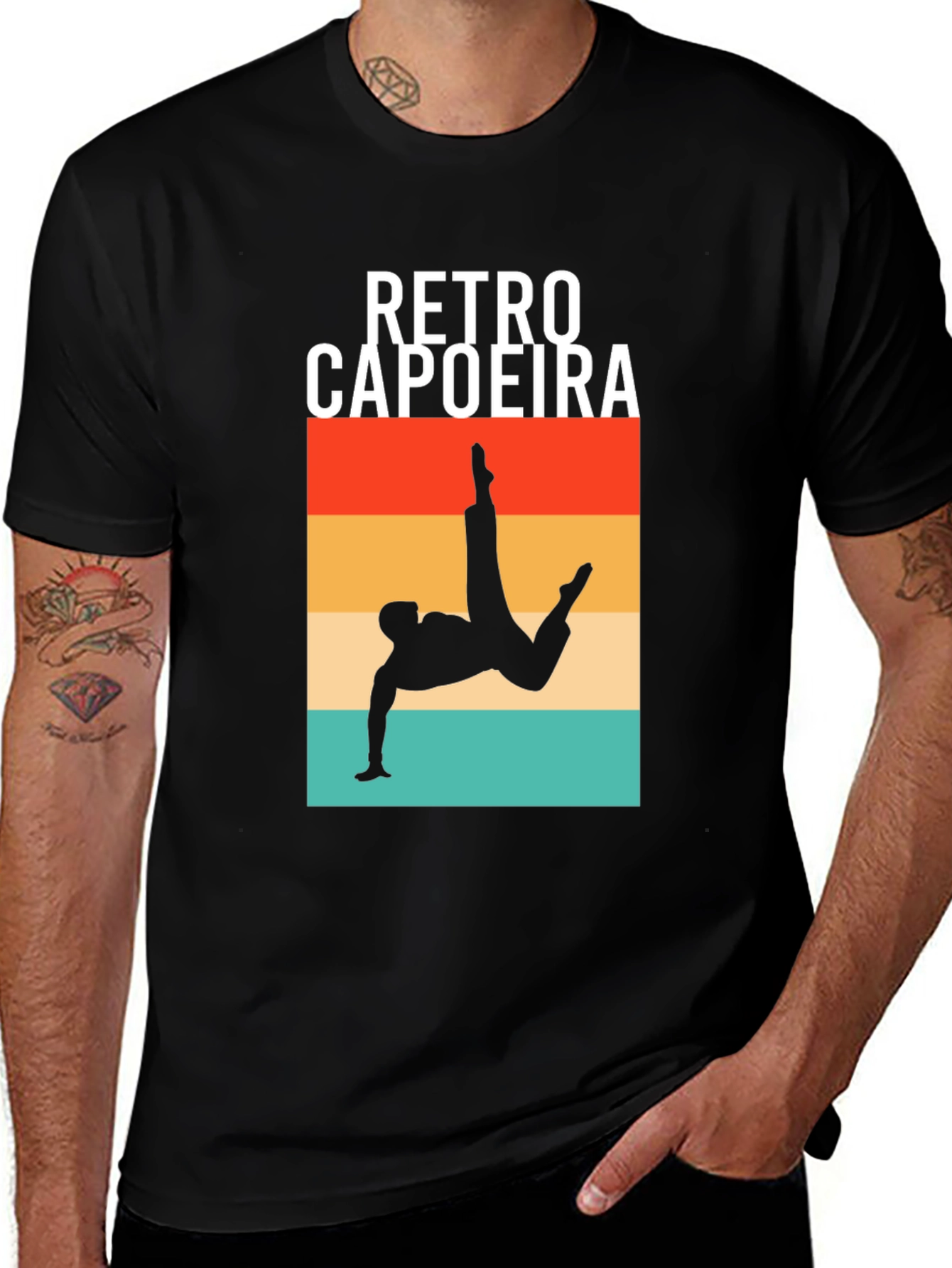 Variant 26 of Retro Capoeira Silhouette T-Shirt