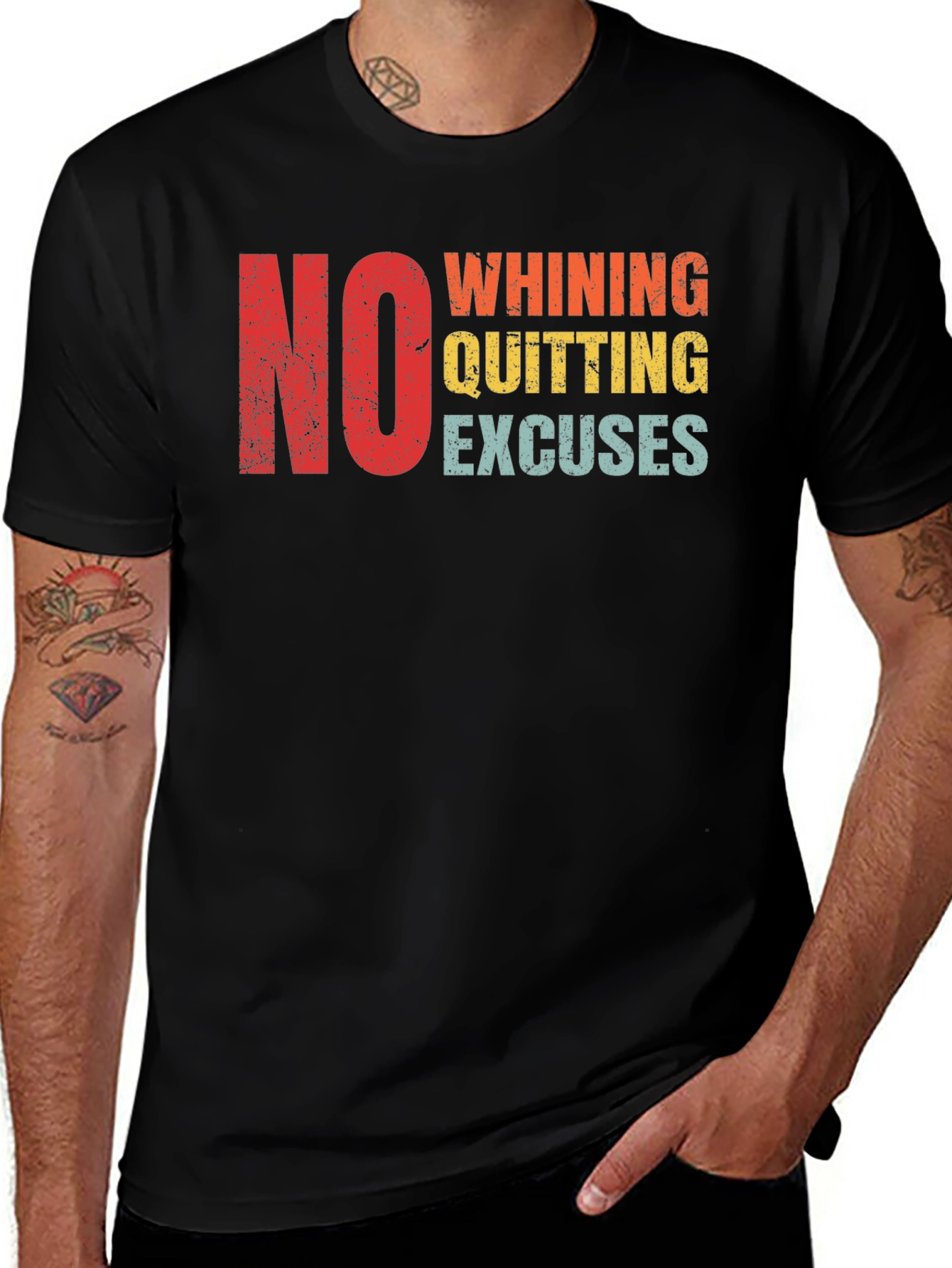 Variant 28 of No Whining Quitting Excuses Men's T-Shirt