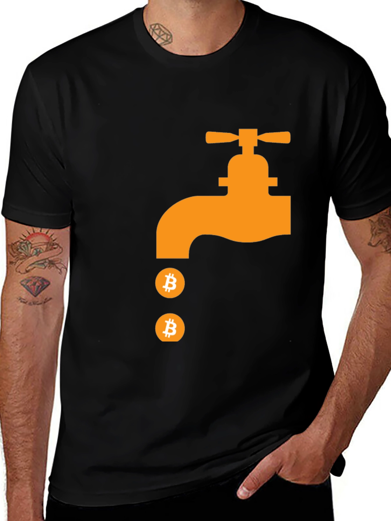 Bitcoin Faucet Graphic Tee - Crypto Currency T-Shirt
