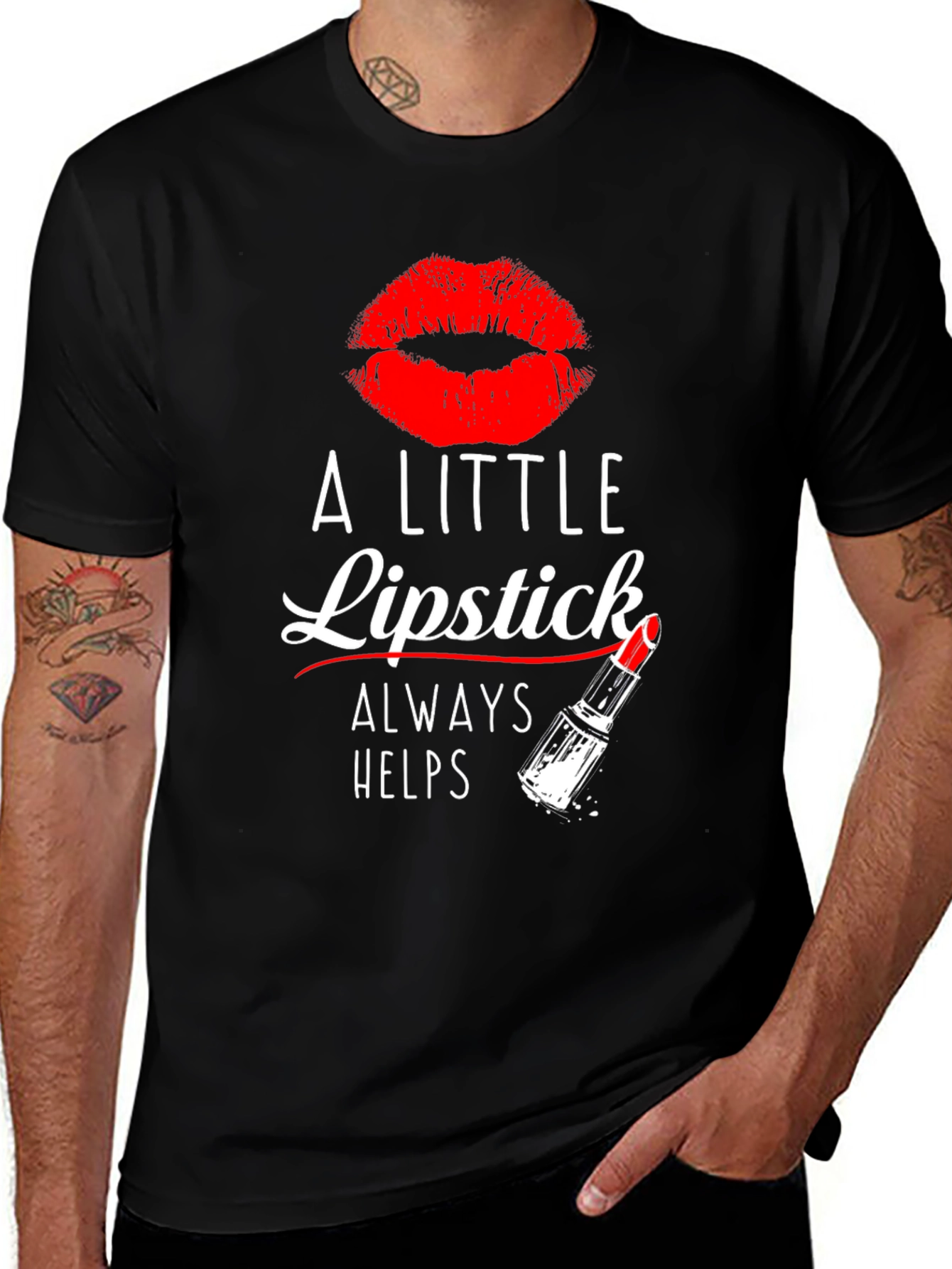 Variant 8 of A Little Lipstick Always Helps T-Shirt