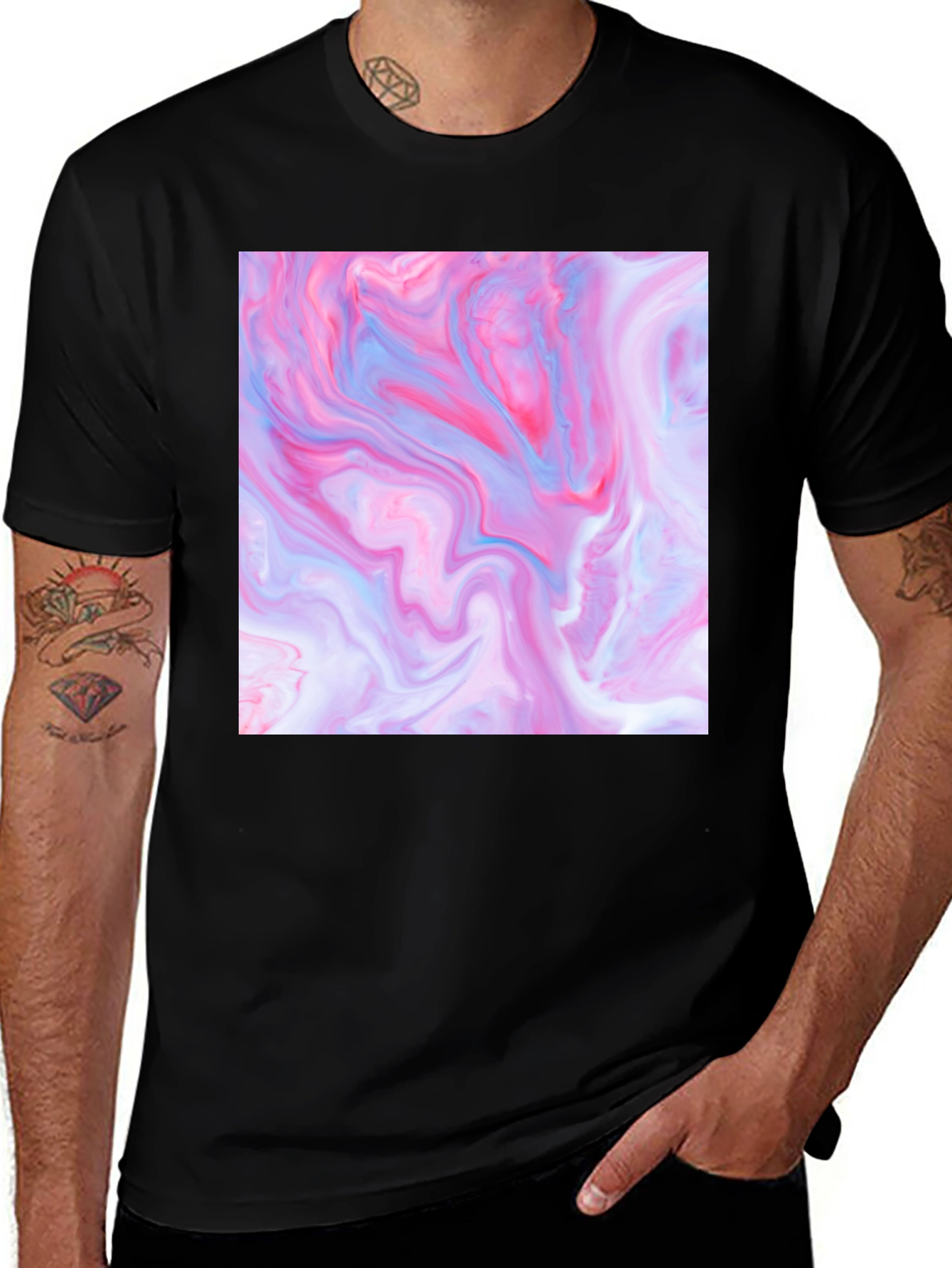 Variant 3 of Abstract Marble Swirl T-Shirt - Modern Graphic Tee