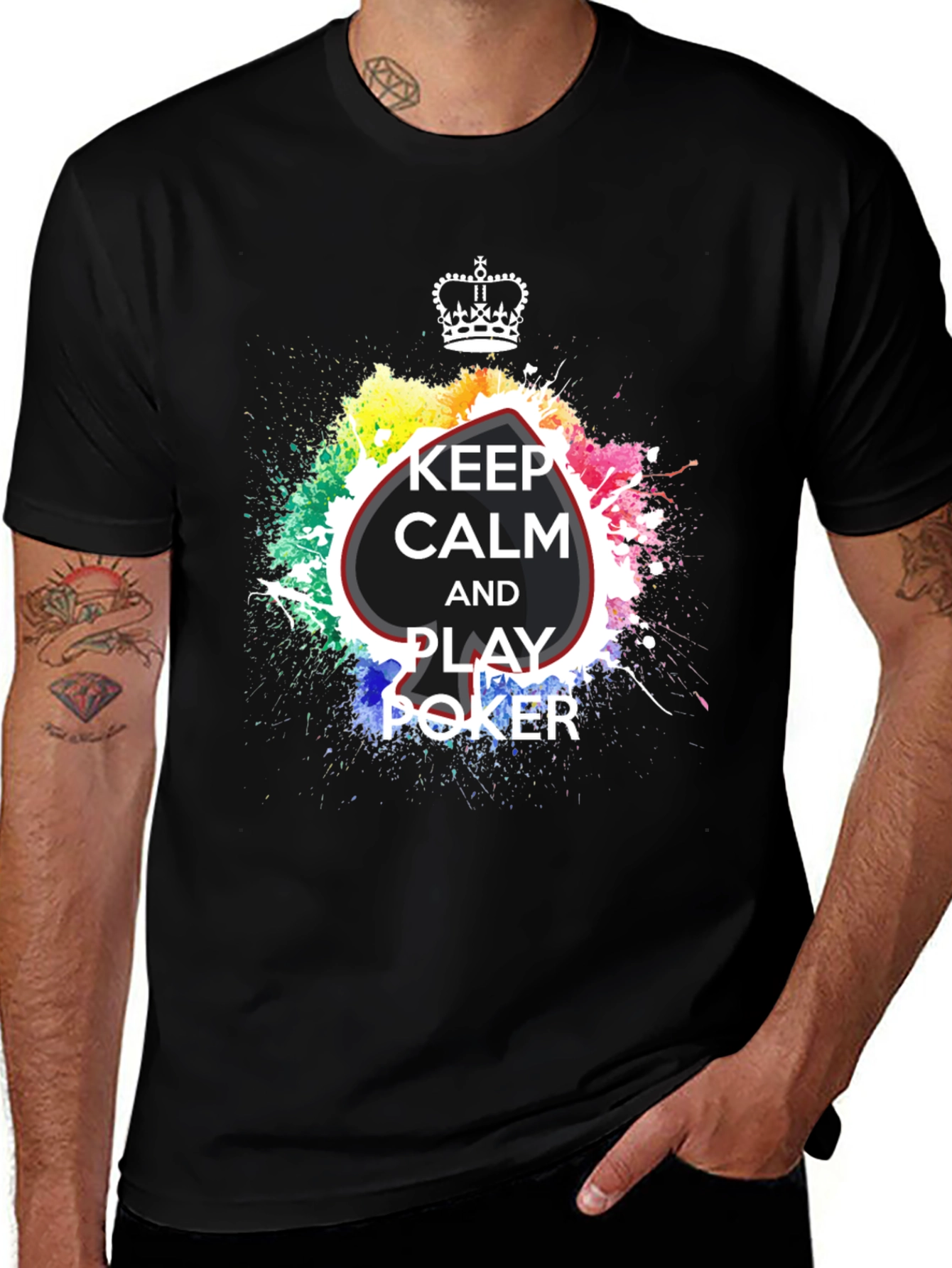 Variant 21 of Keep Calm and Play Poker Black T-Shirt
