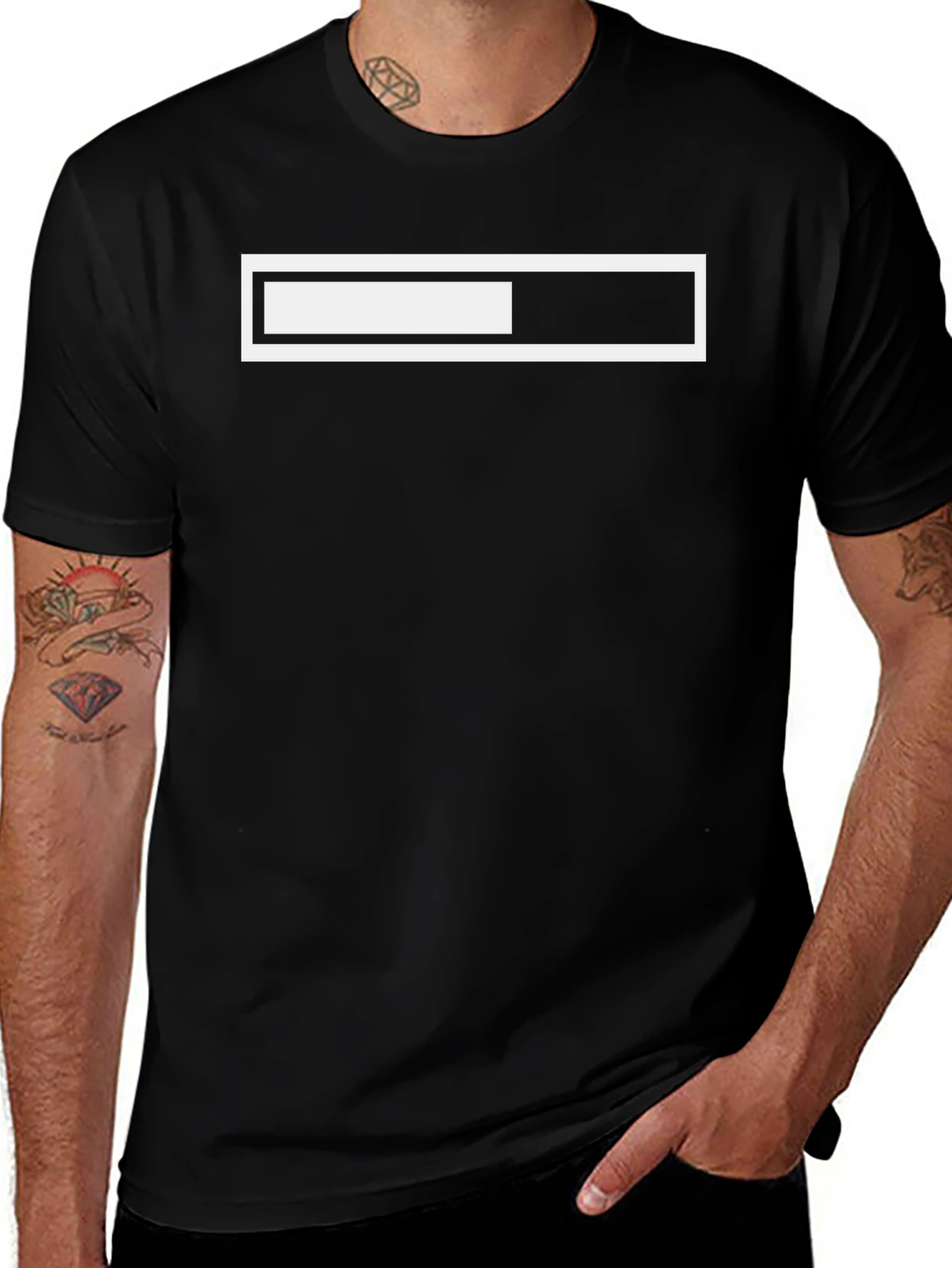 Variant 5 of Modern Minimalist Loading Bar Graphic Tee