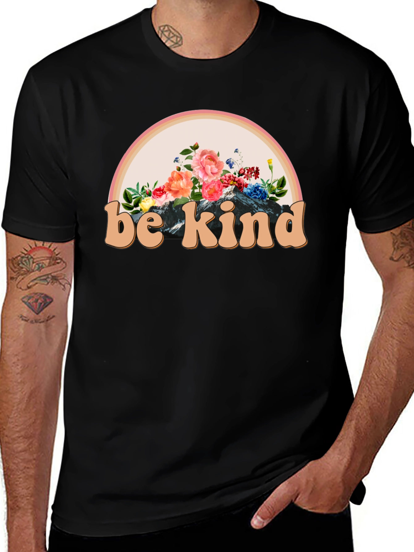Variant 24 of Be Kind Floral Graphic Tee